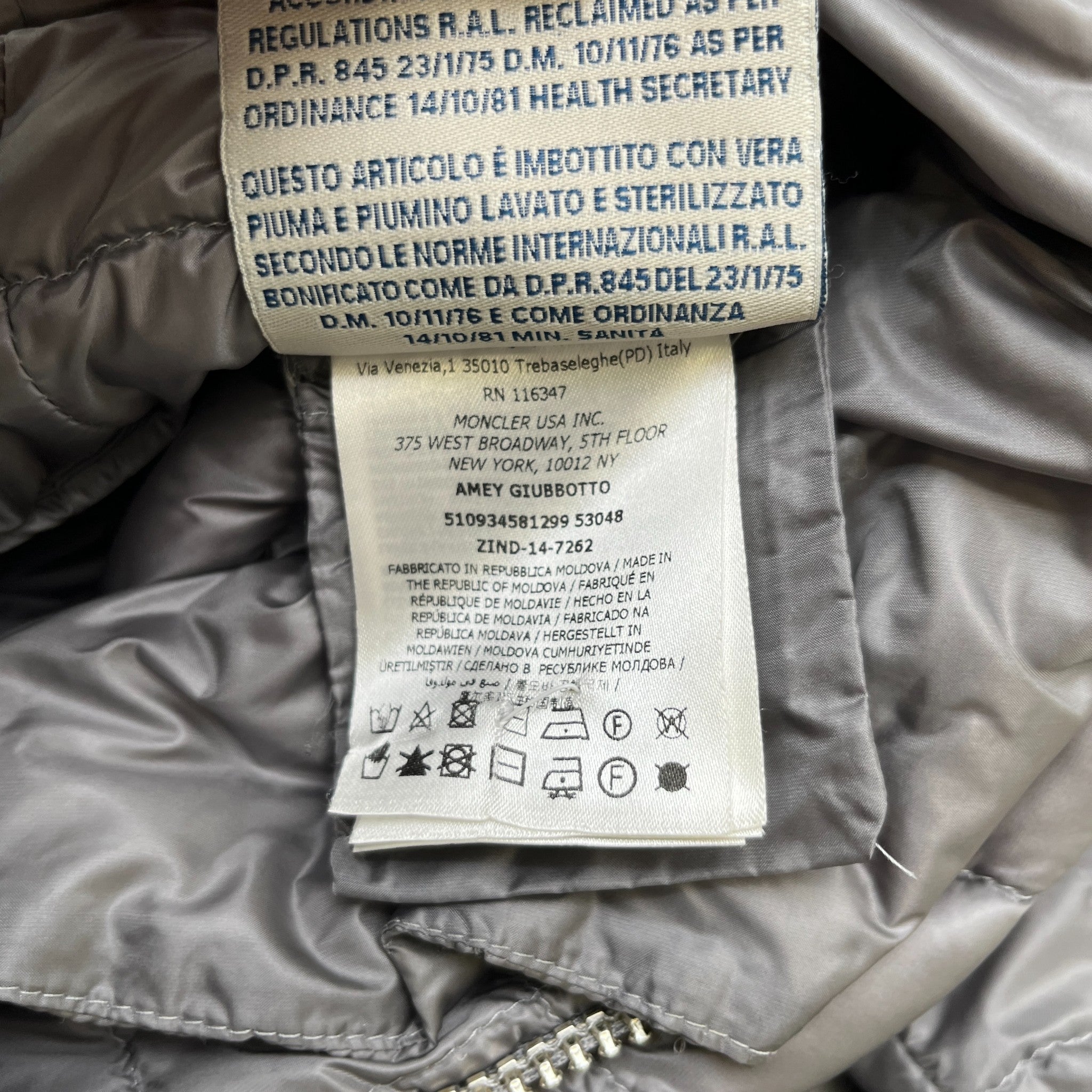 Women's Amey Down Jacket Grey Size 4 / UK 16