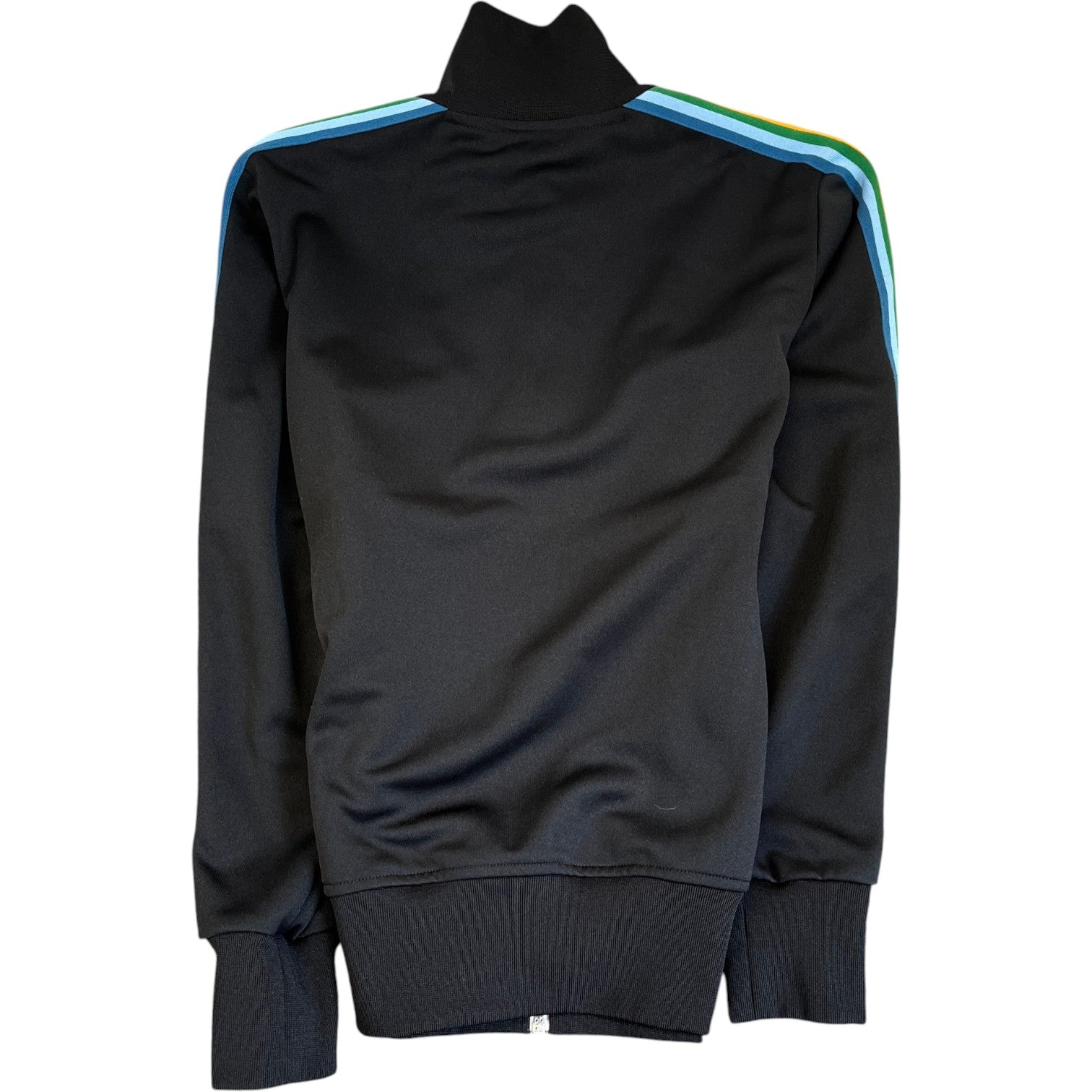 Men's Rainbow Stripe Track Jacket Black Size S