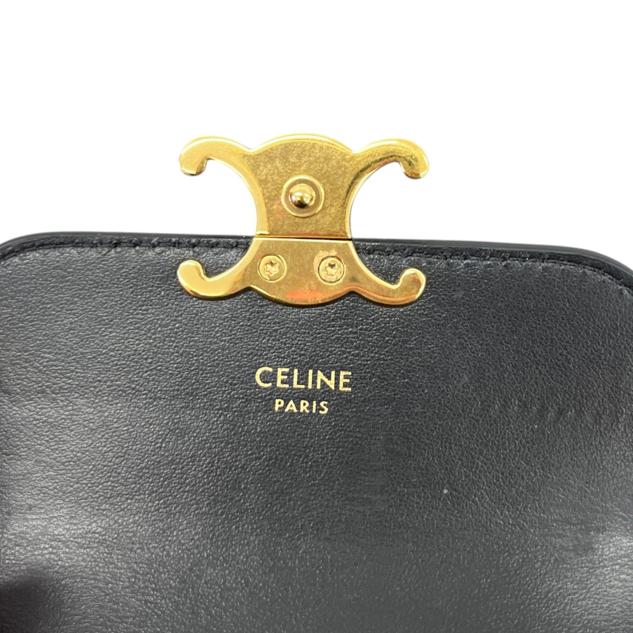 Women's Small Flap Triomphe Wallet Black