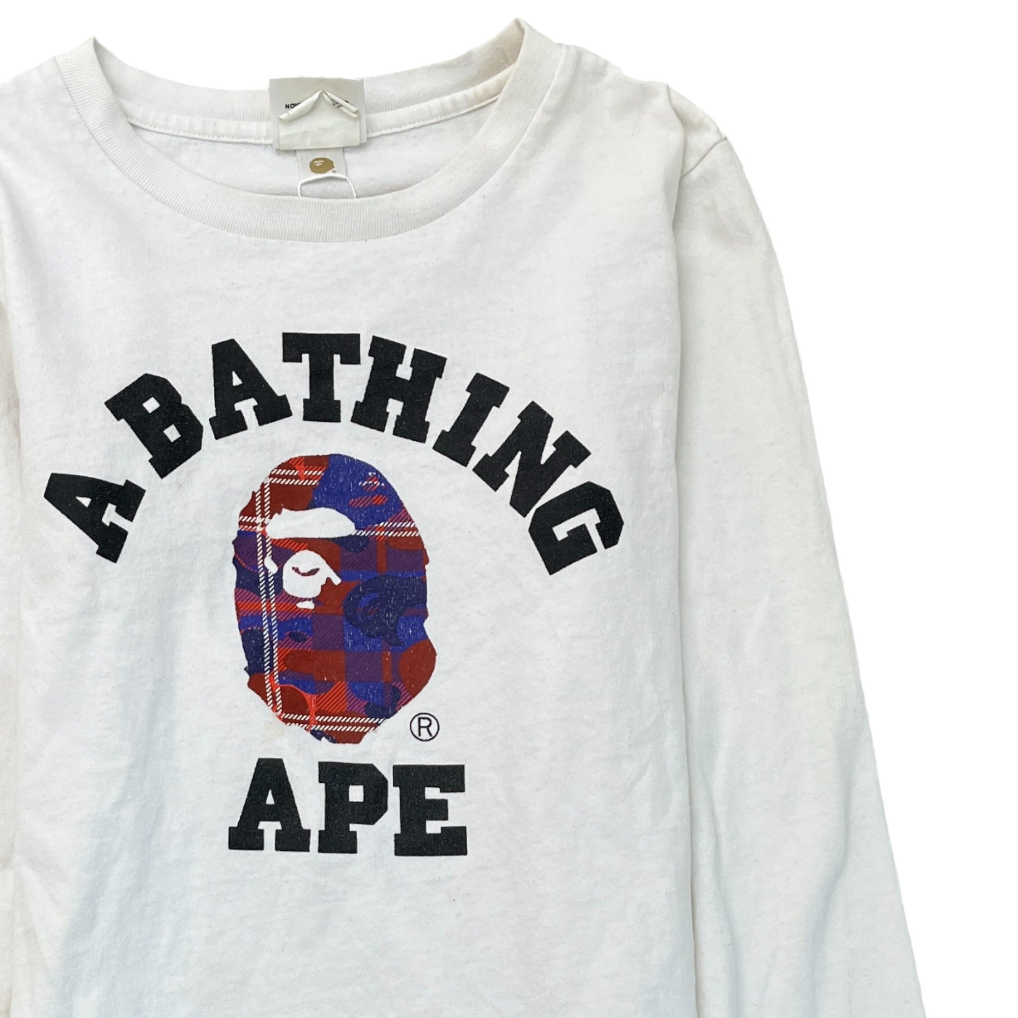 Women's Gorilla Logo Long Sleeve T-Shirt White Size XS