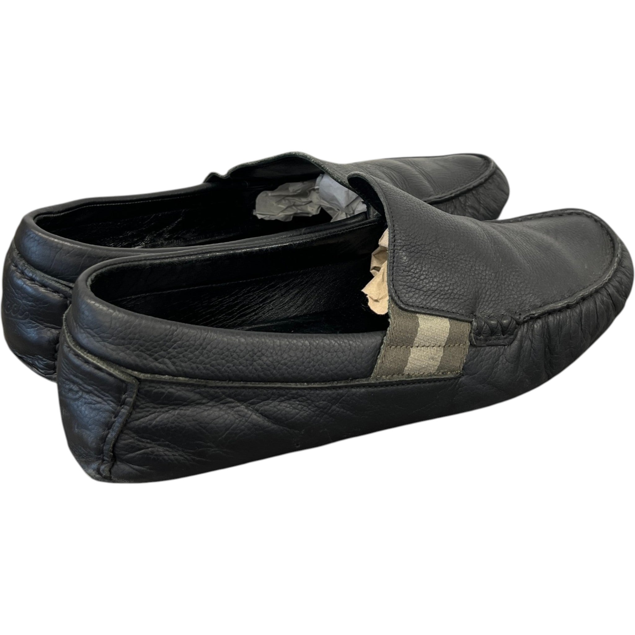 Men's Web Stripe Loafers Black Size EU 42.5 / UK 8.5