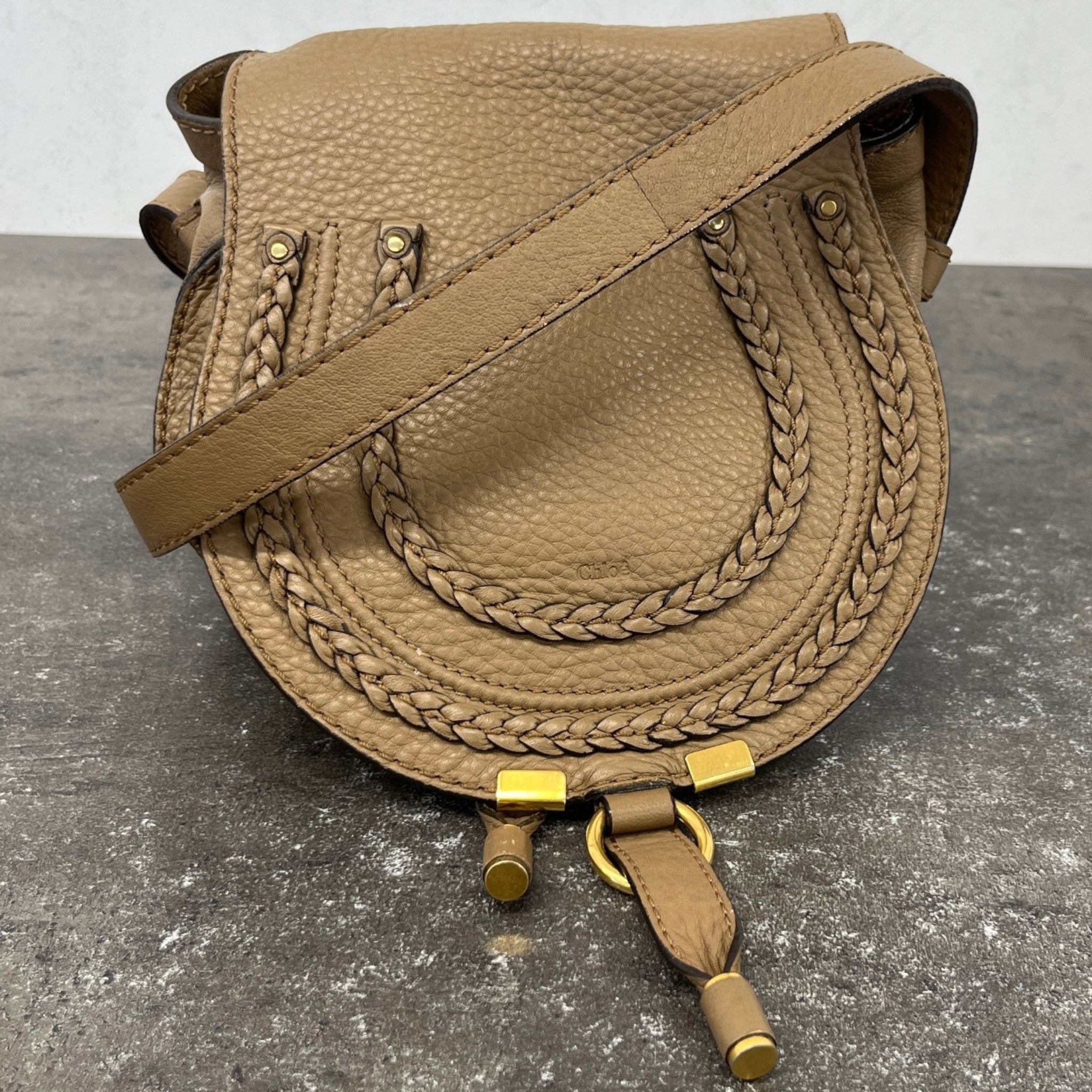 Women's Marcie Small Saddle Bag Beige