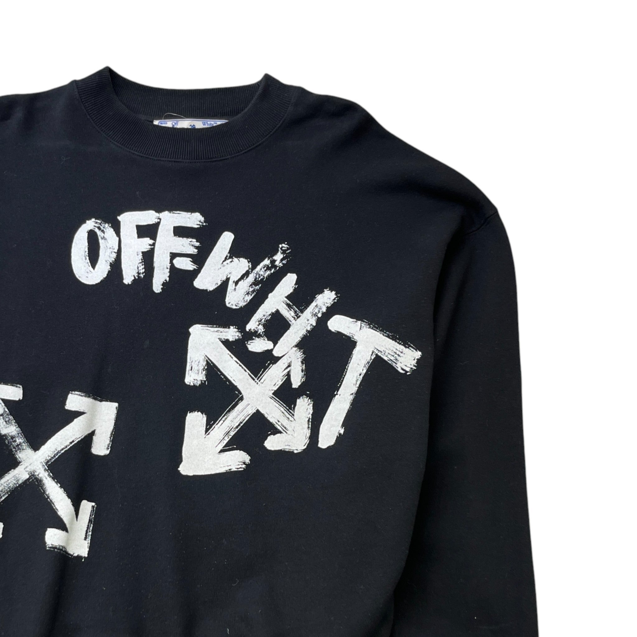 Men's Paint Script Skate Sweatshirt Black Size M