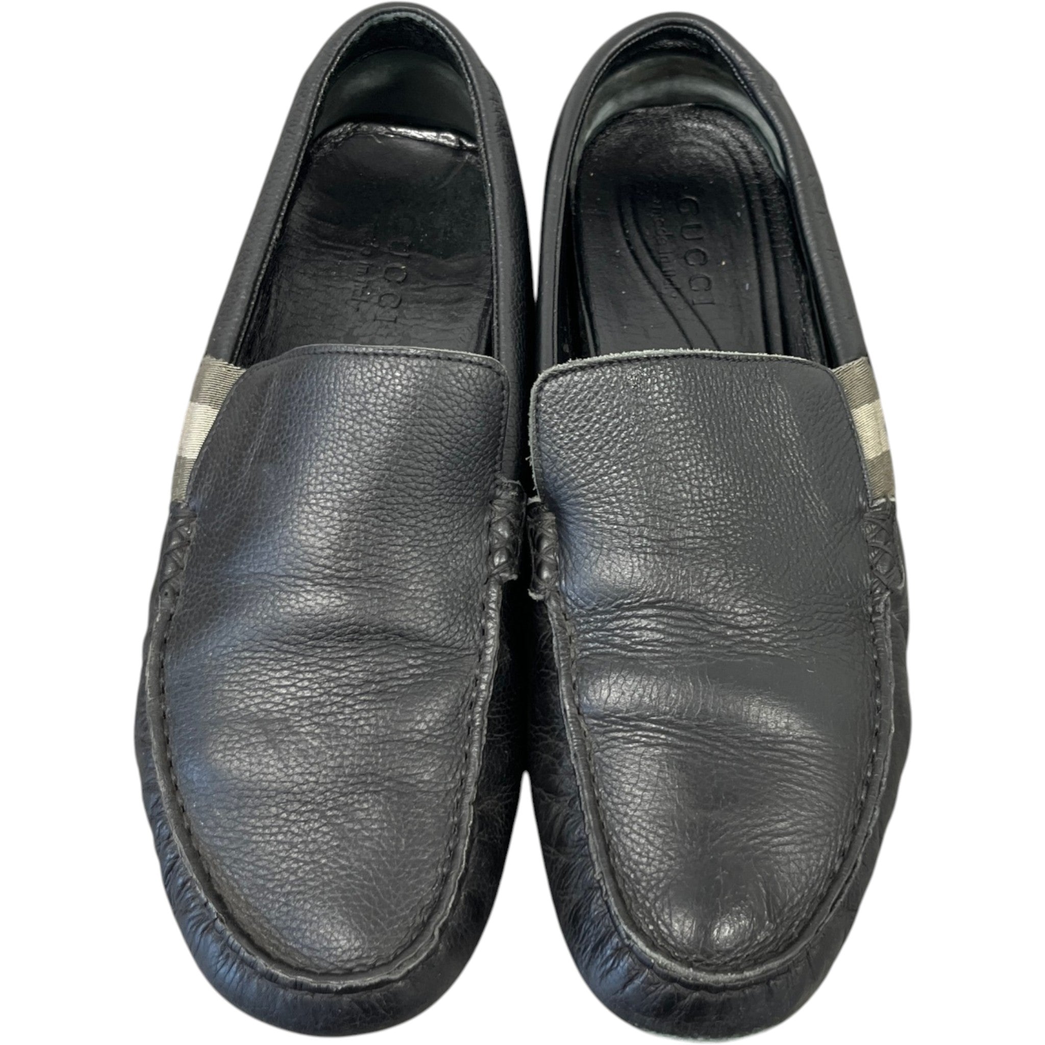 Men's Web Stripe Loafers Black Size EU 42.5 / UK 8.5