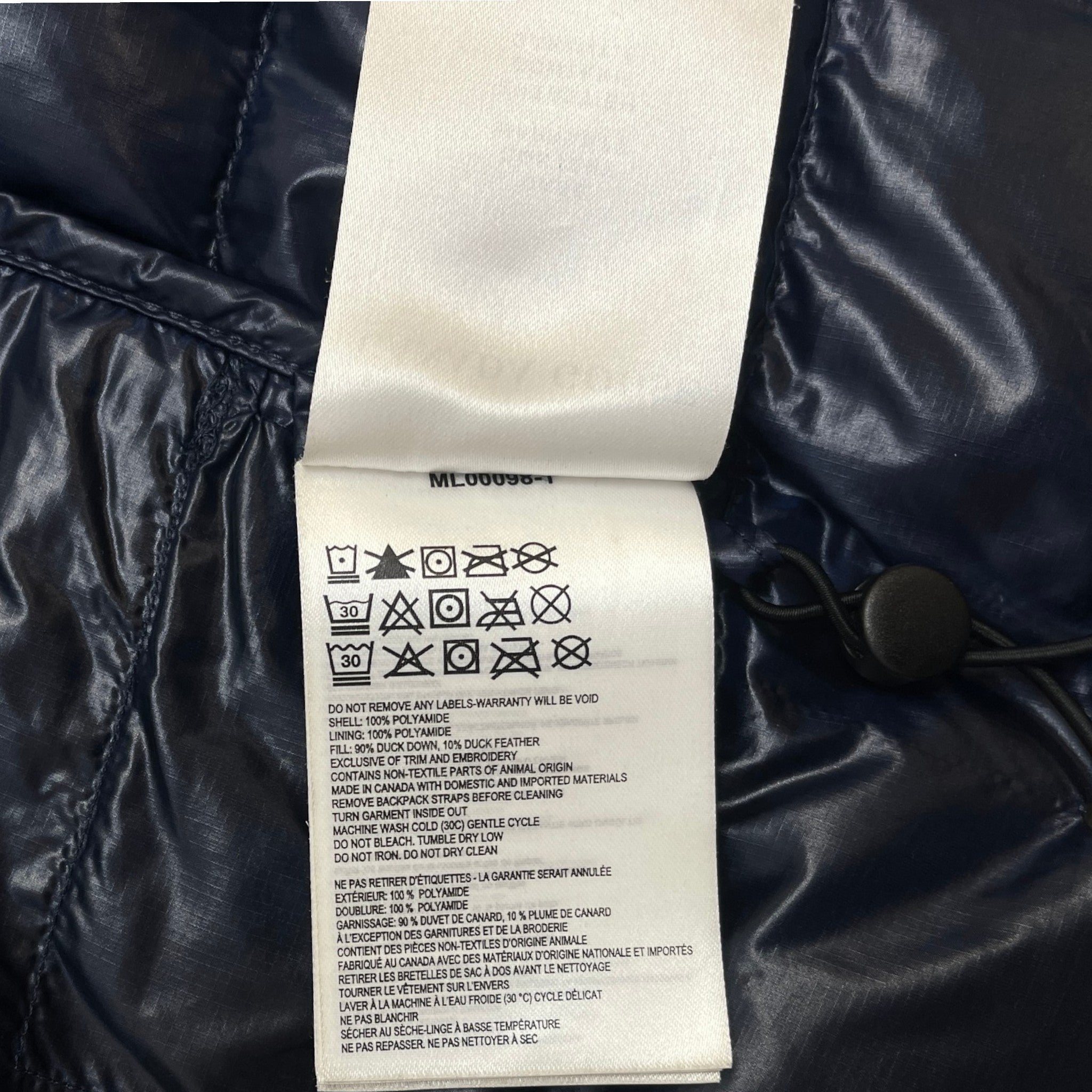 Men's Crofton Down Jacket Navy Size XL