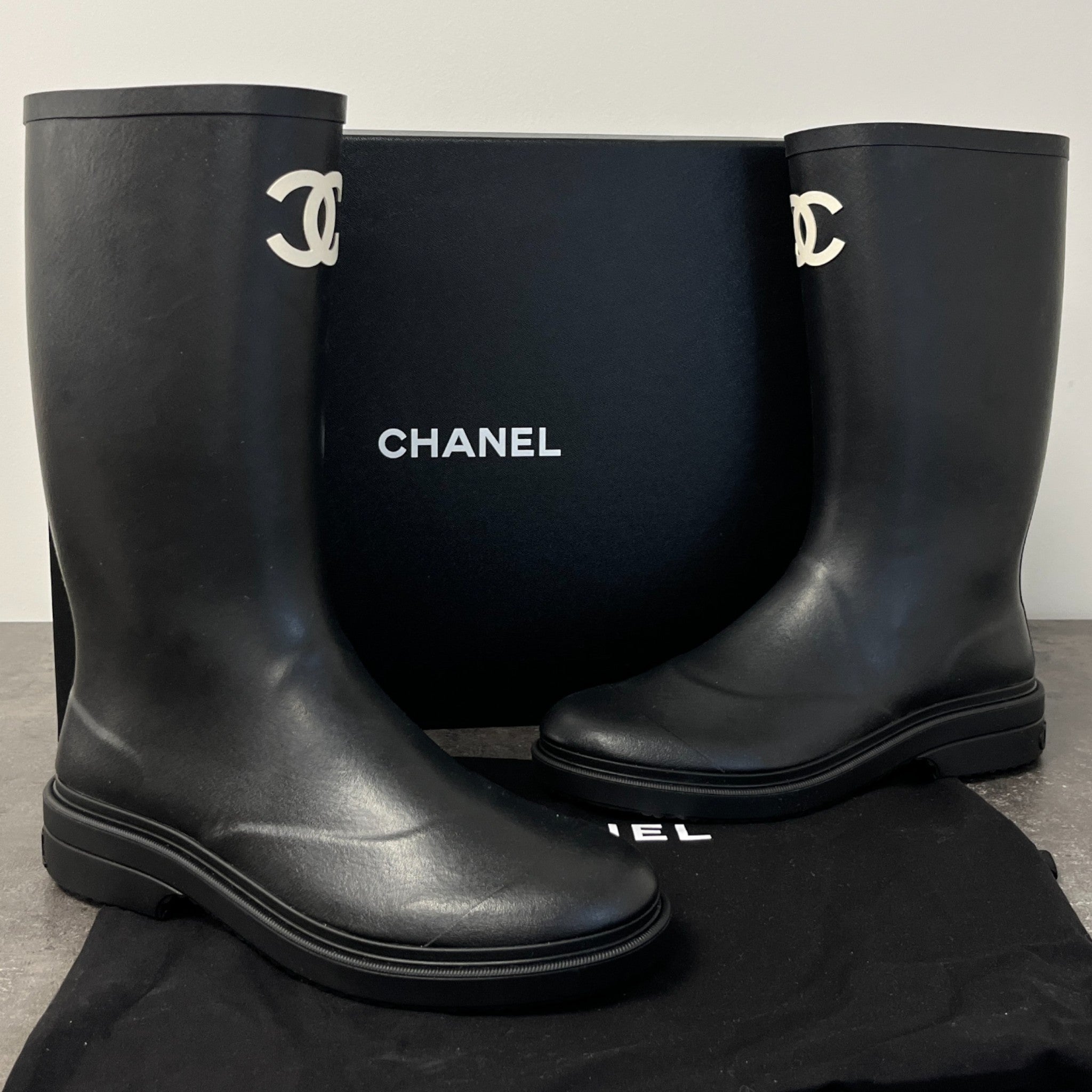 Women's Cc Logo Wellies Black Size EU 41 / UK 8
