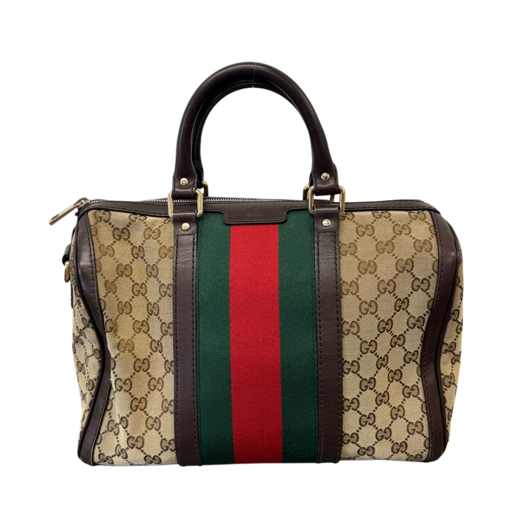 Women's Gg Supreme Boston Satchel Handbag Beige