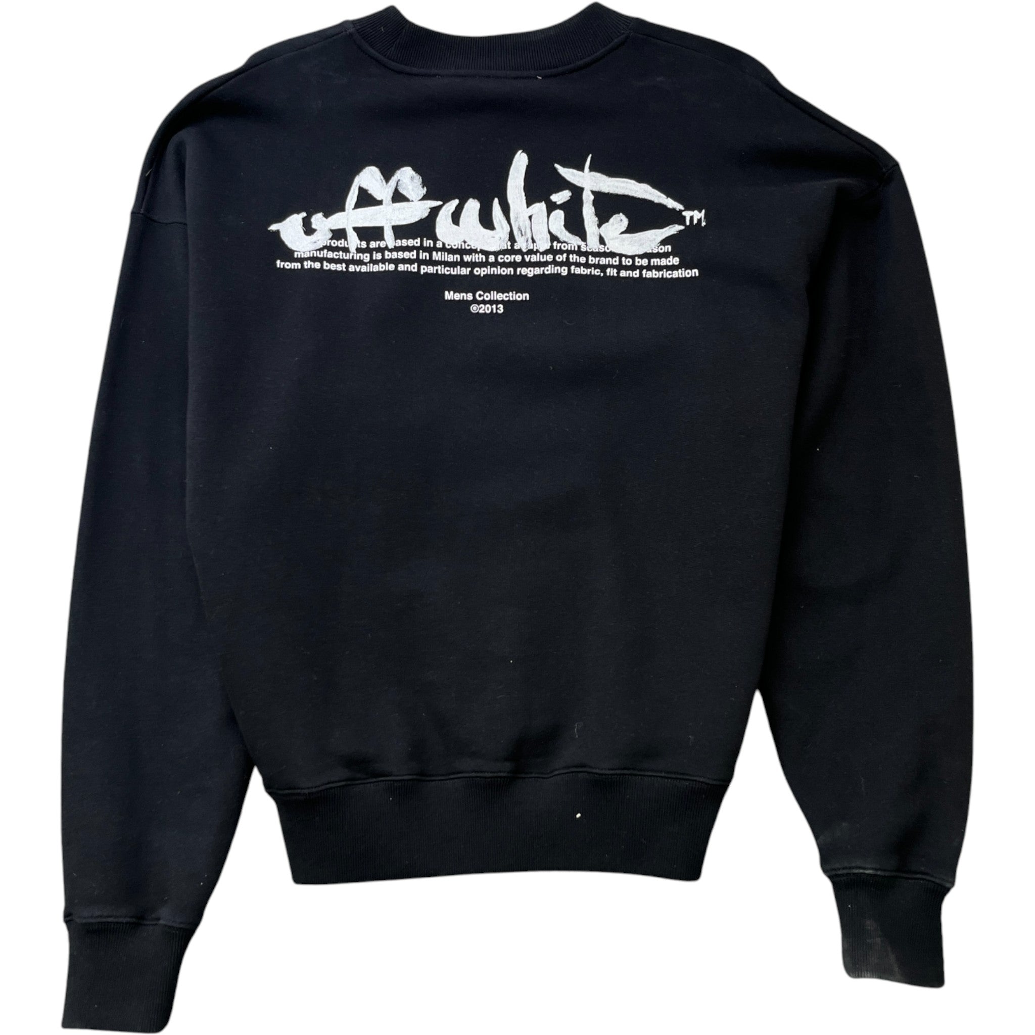 Men's Paint Script Skate Sweatshirt Black Size M