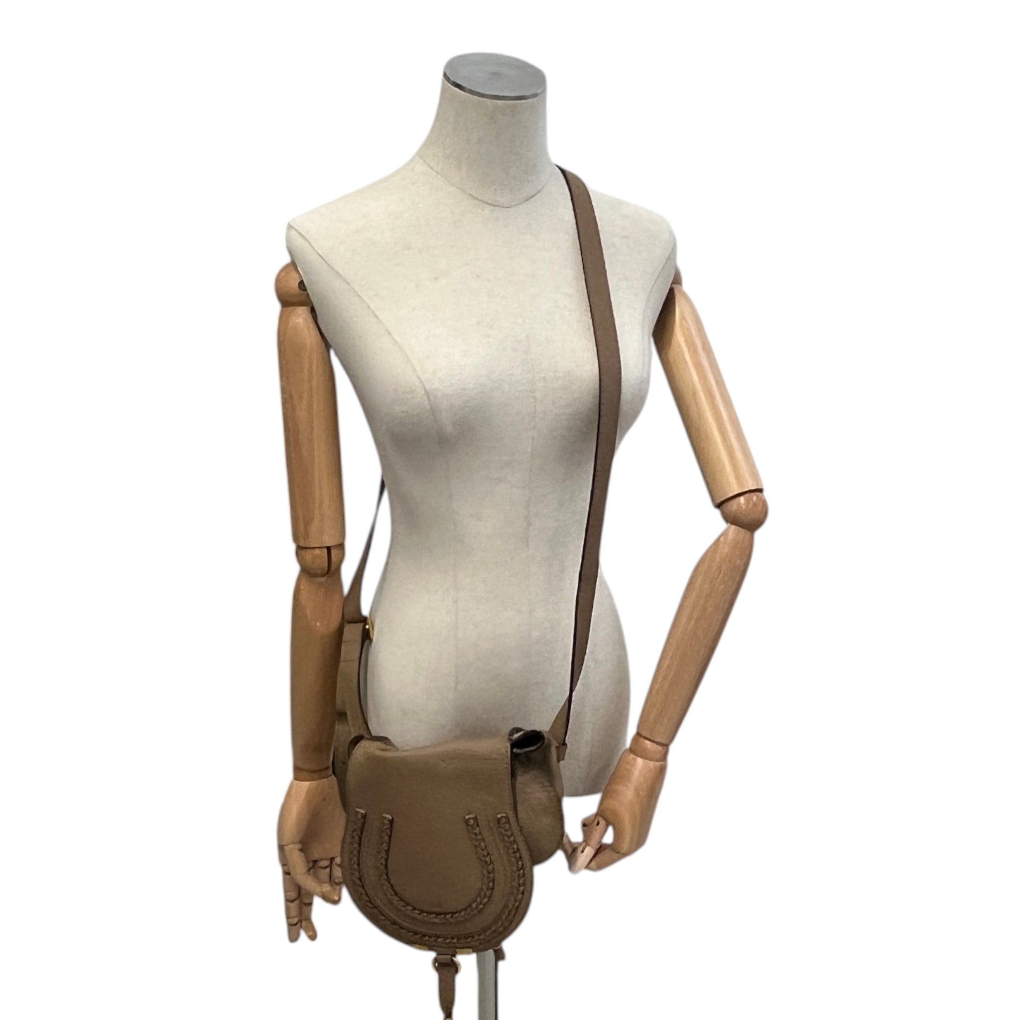 Women's Marcie Small Saddle Bag Beige