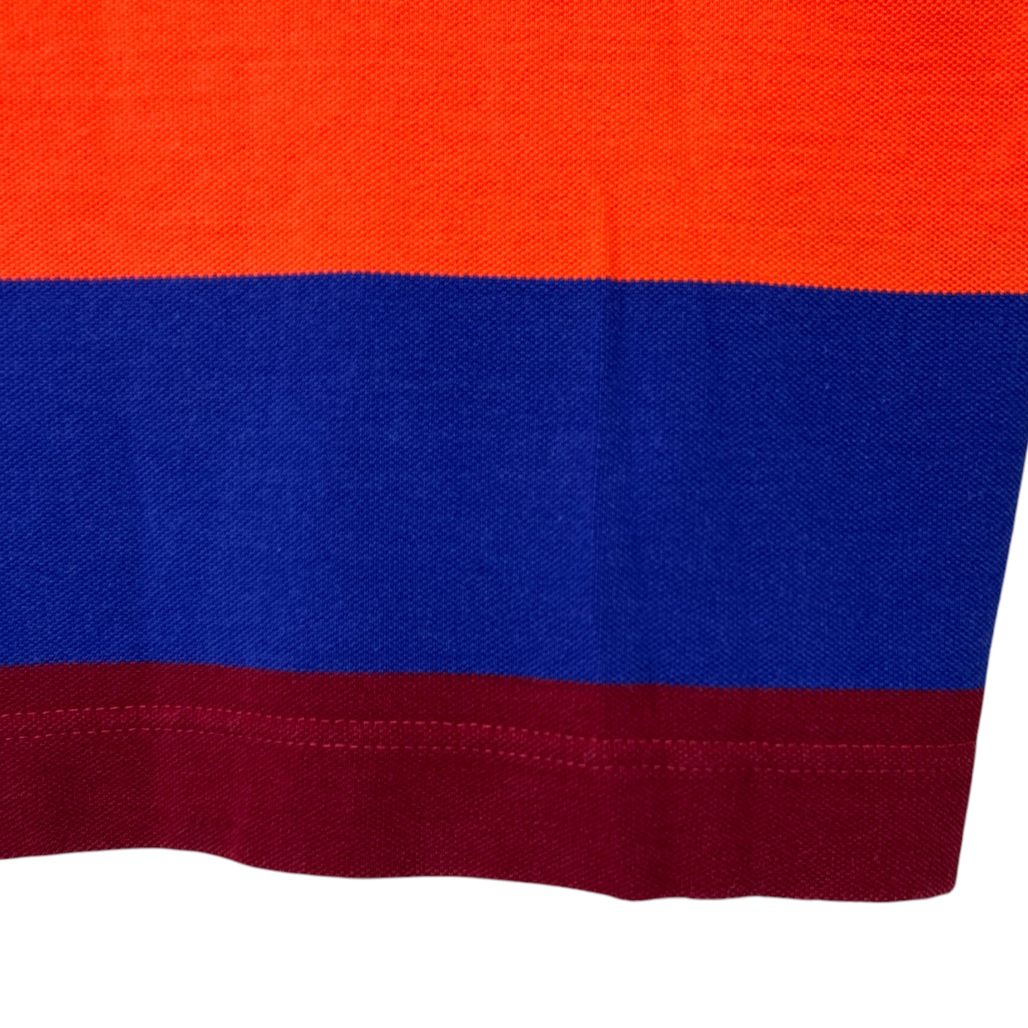 Men's Striped Block Polo Shirt Multi-Coloured Size S