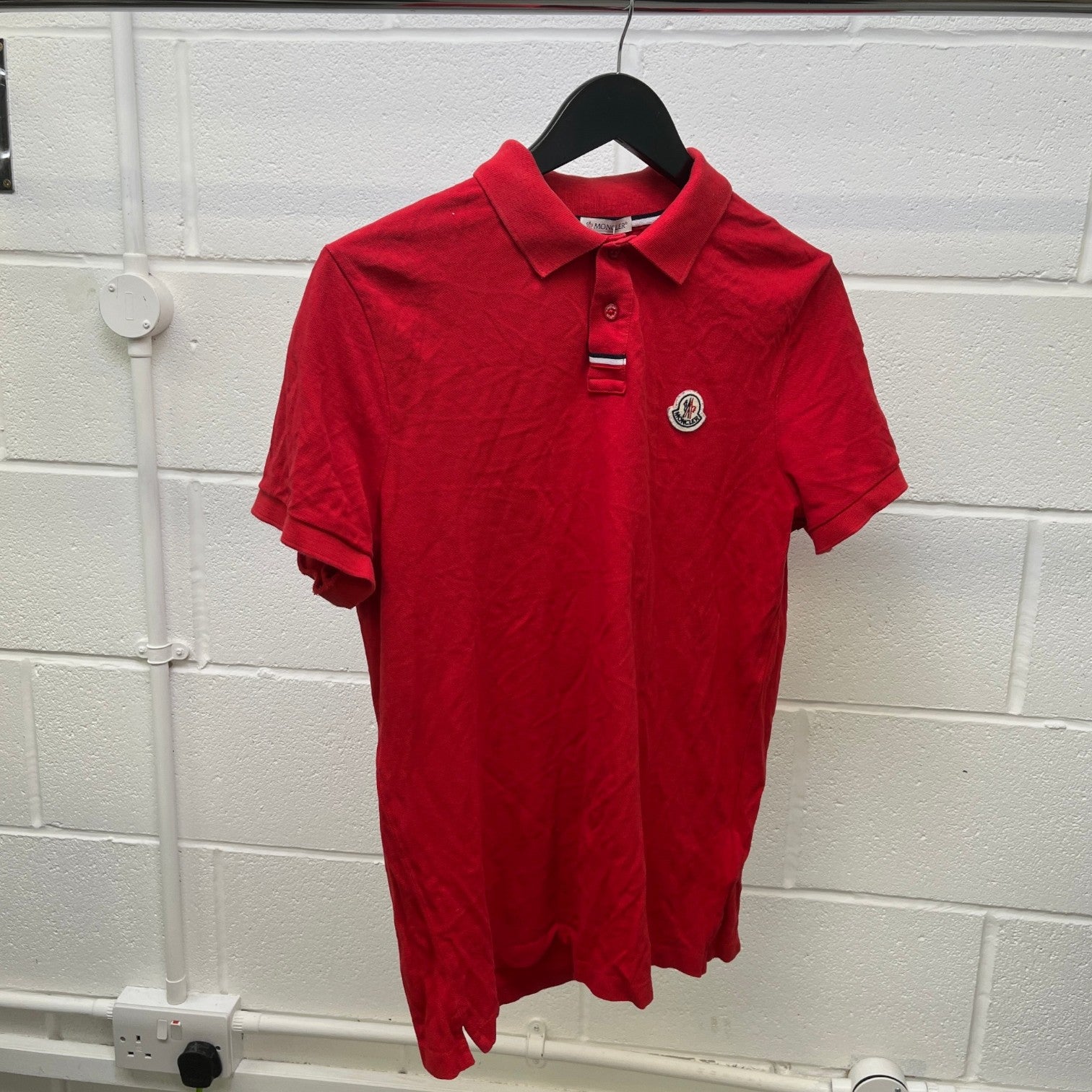 Men's Ss Logo Polo Shirt Red Size M