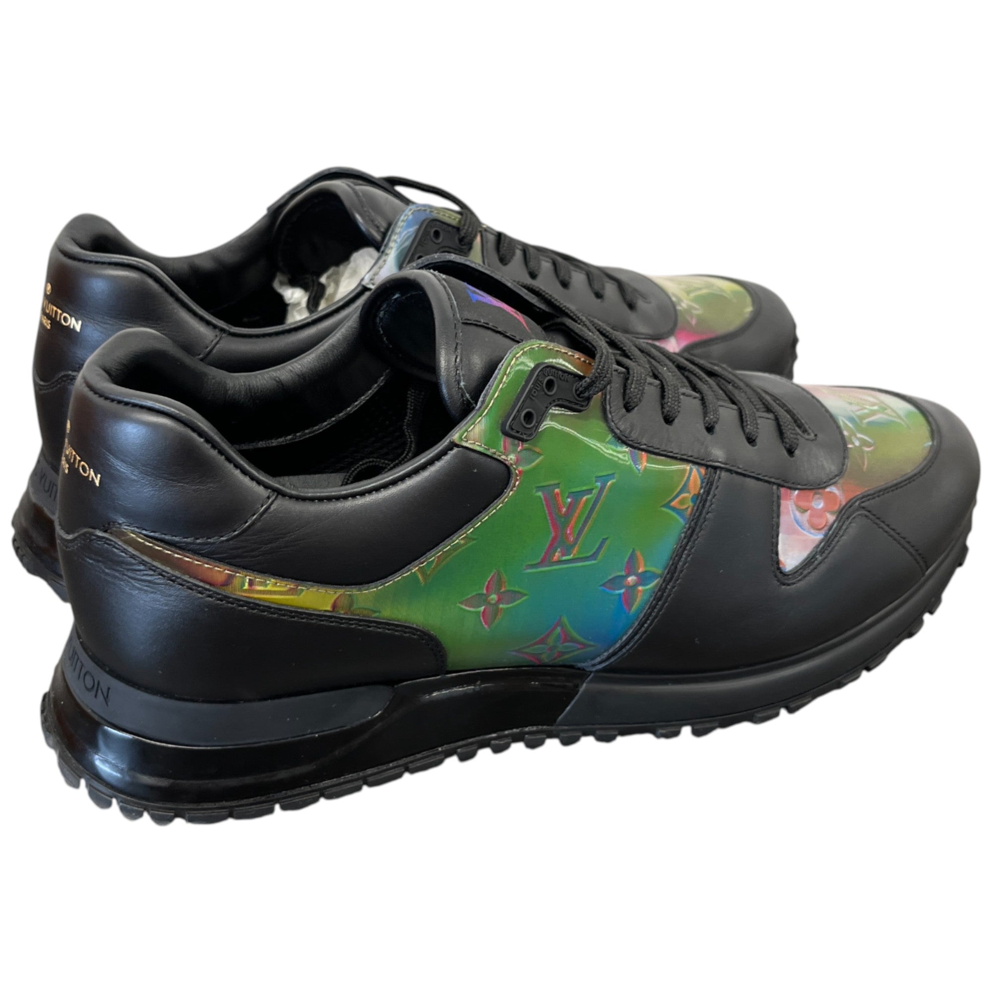 Men's Monogram Run Away Low Trainers Black Size EU 41.5 / UK 7.5