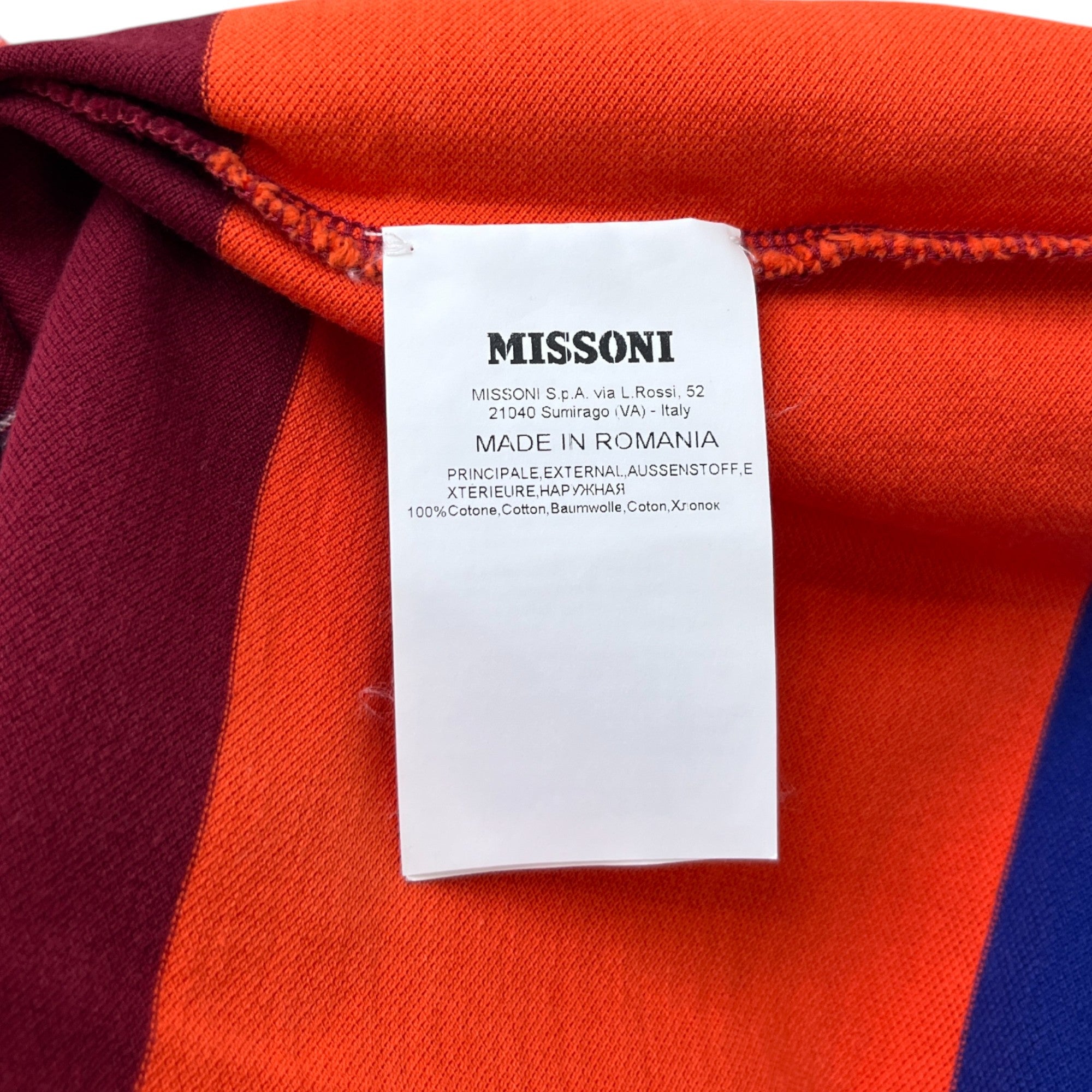 Men's Striped Block Polo Shirt Multi-Coloured Size S