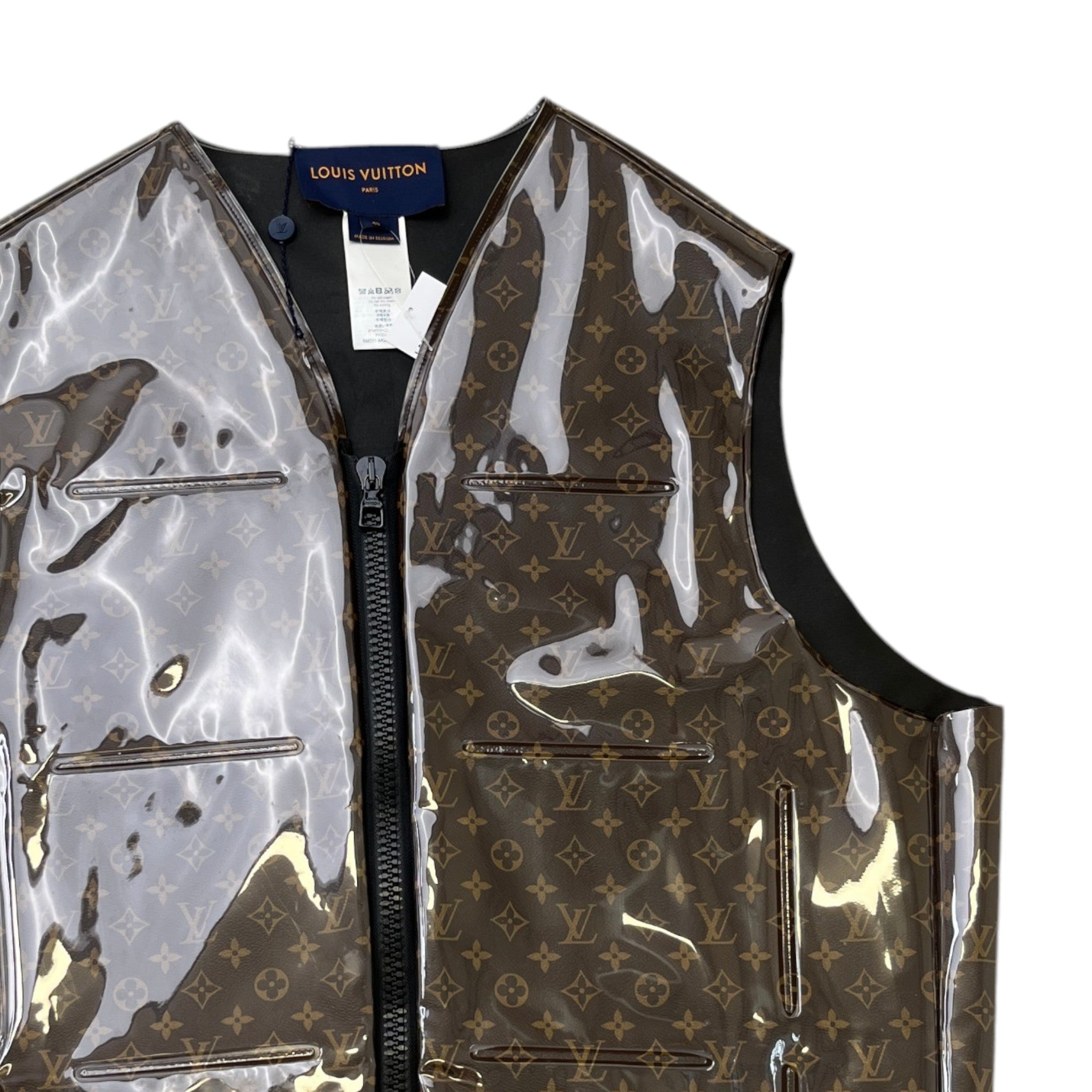 Men's Inflatable Monogram Vest Gilet Brown Size IT 48 / M