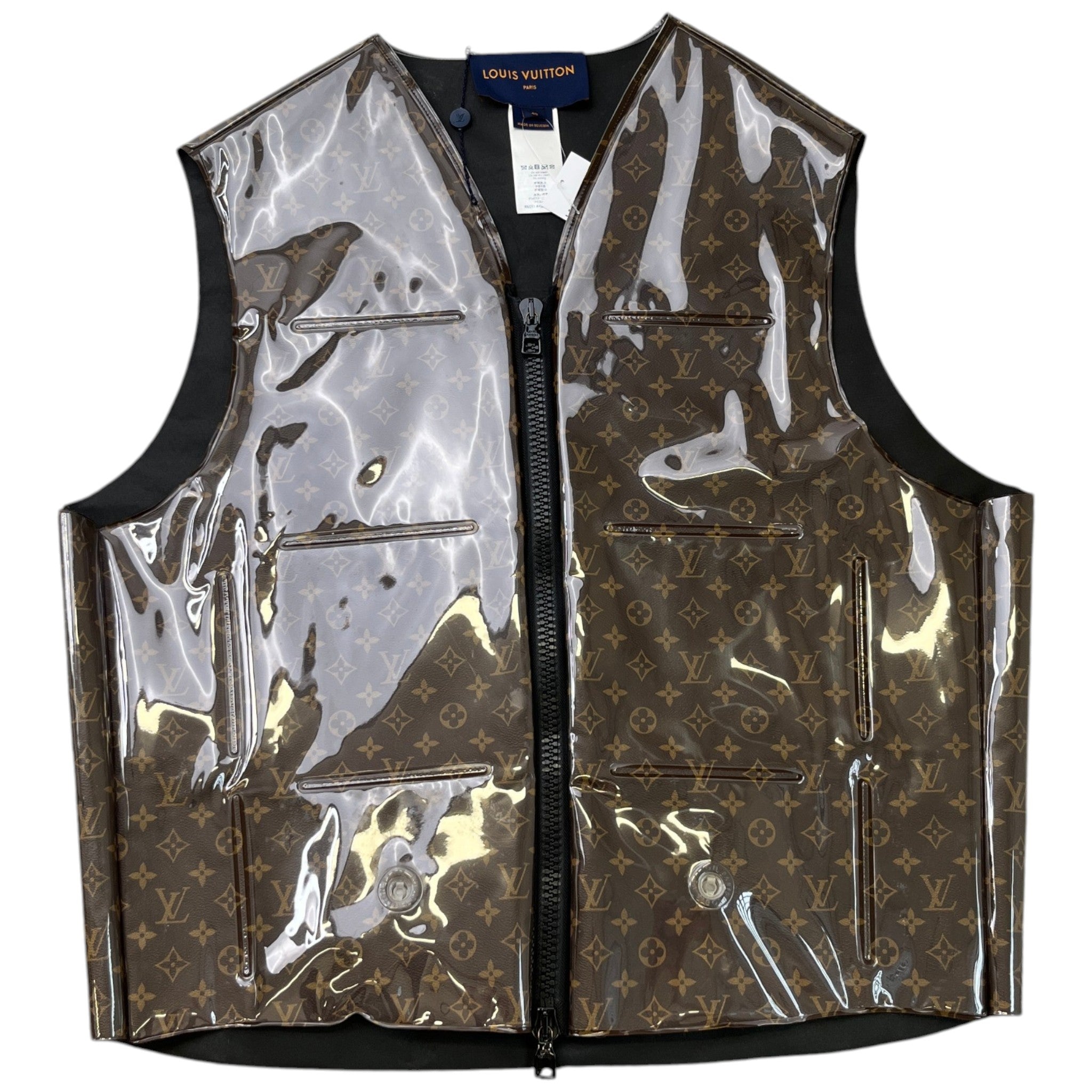 Men's Inflatable Monogram Vest Gilet Brown Size IT 48 / M