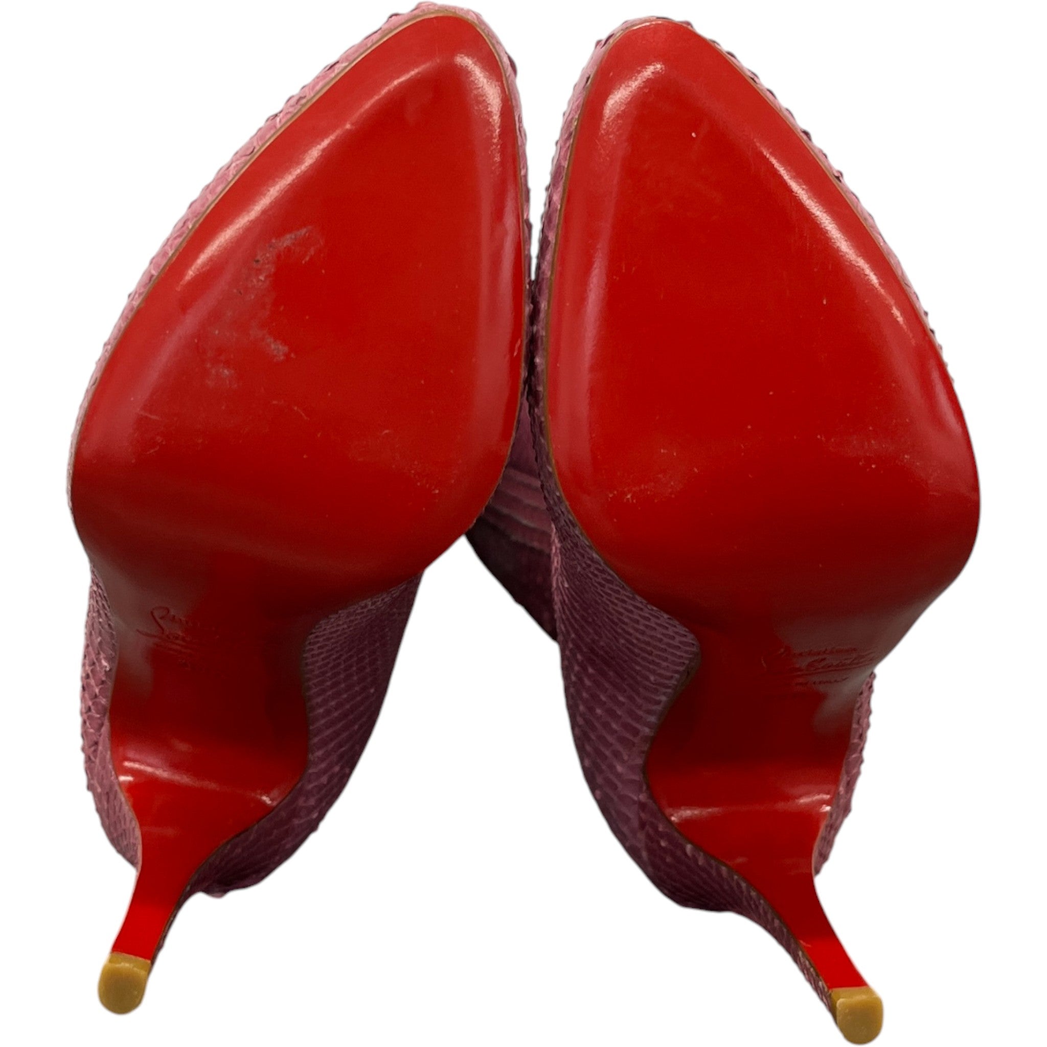 Women's Snake Print Boots Pink Size EU 38.5 / UK 5.5