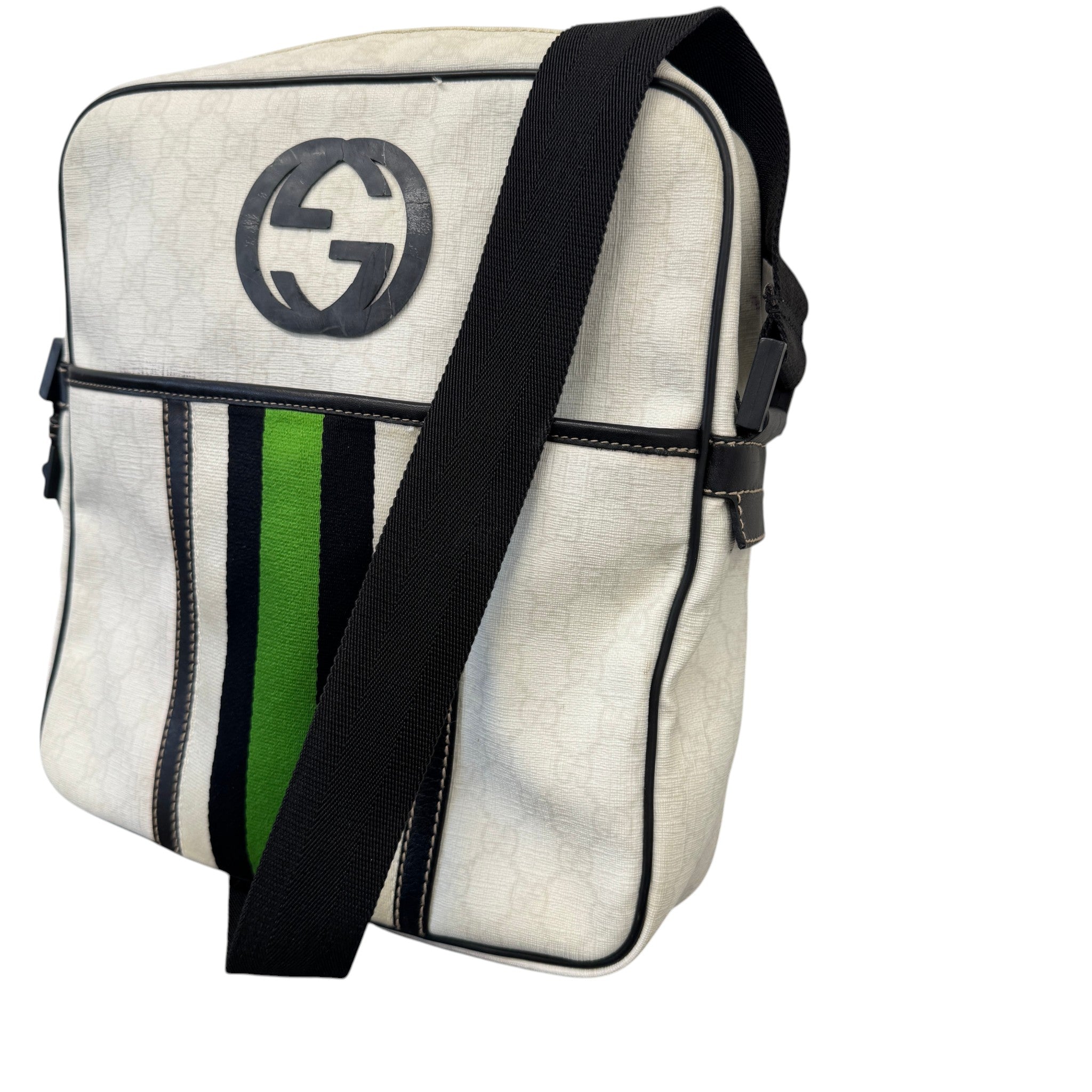 Men's Gg Supreme Messenger Bag White
