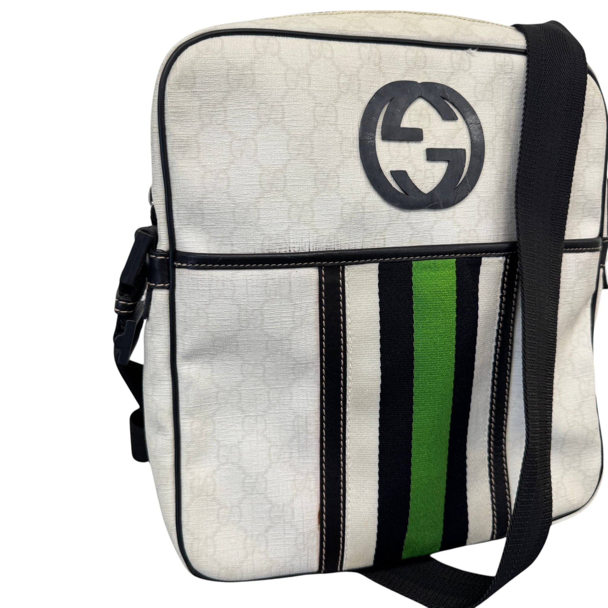 Men's Gg Supreme Messenger Bag White