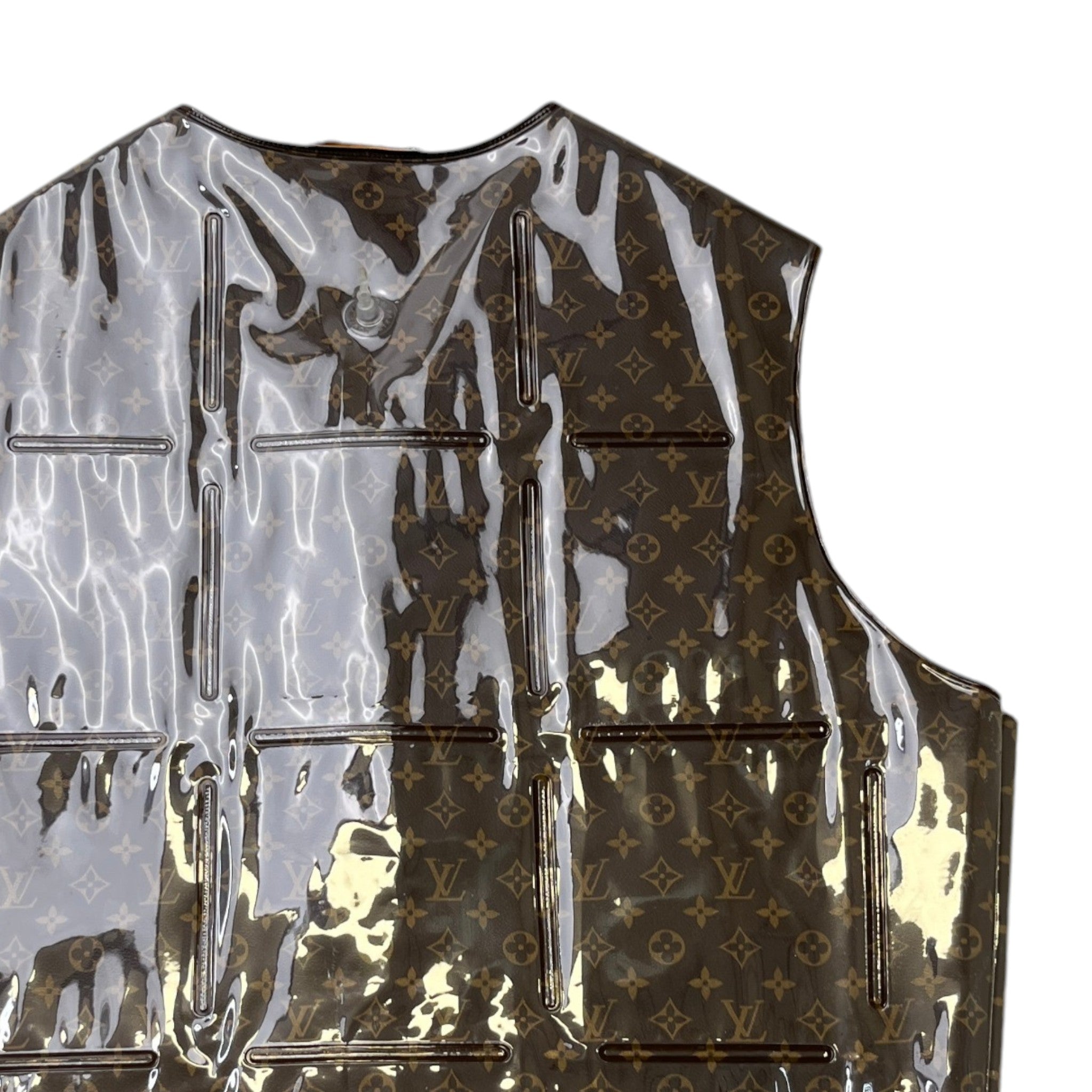Men's Inflatable Monogram Vest Gilet Brown Size IT 48 / M