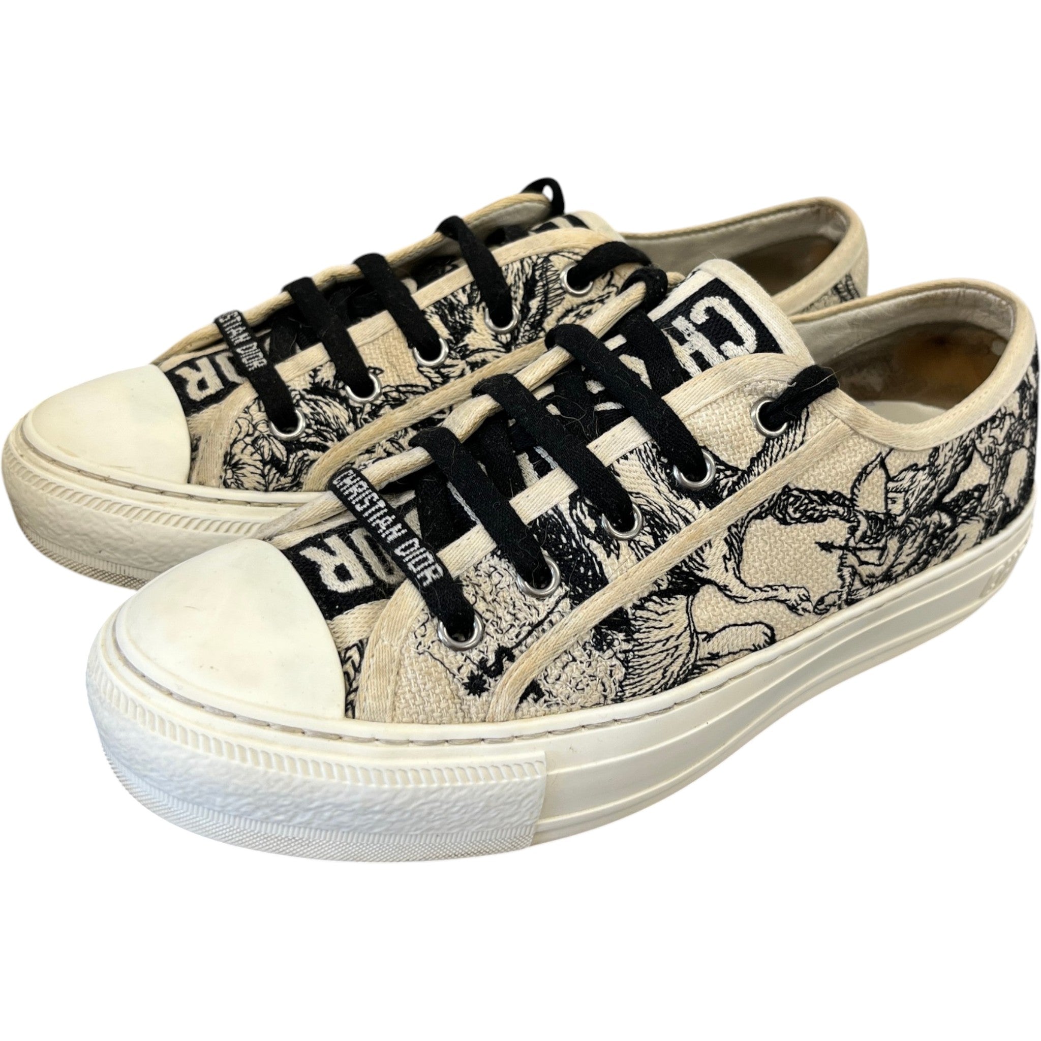 Women's Walk'N'Dior Low Trainers White Size EU 38.5 / UK 5.5