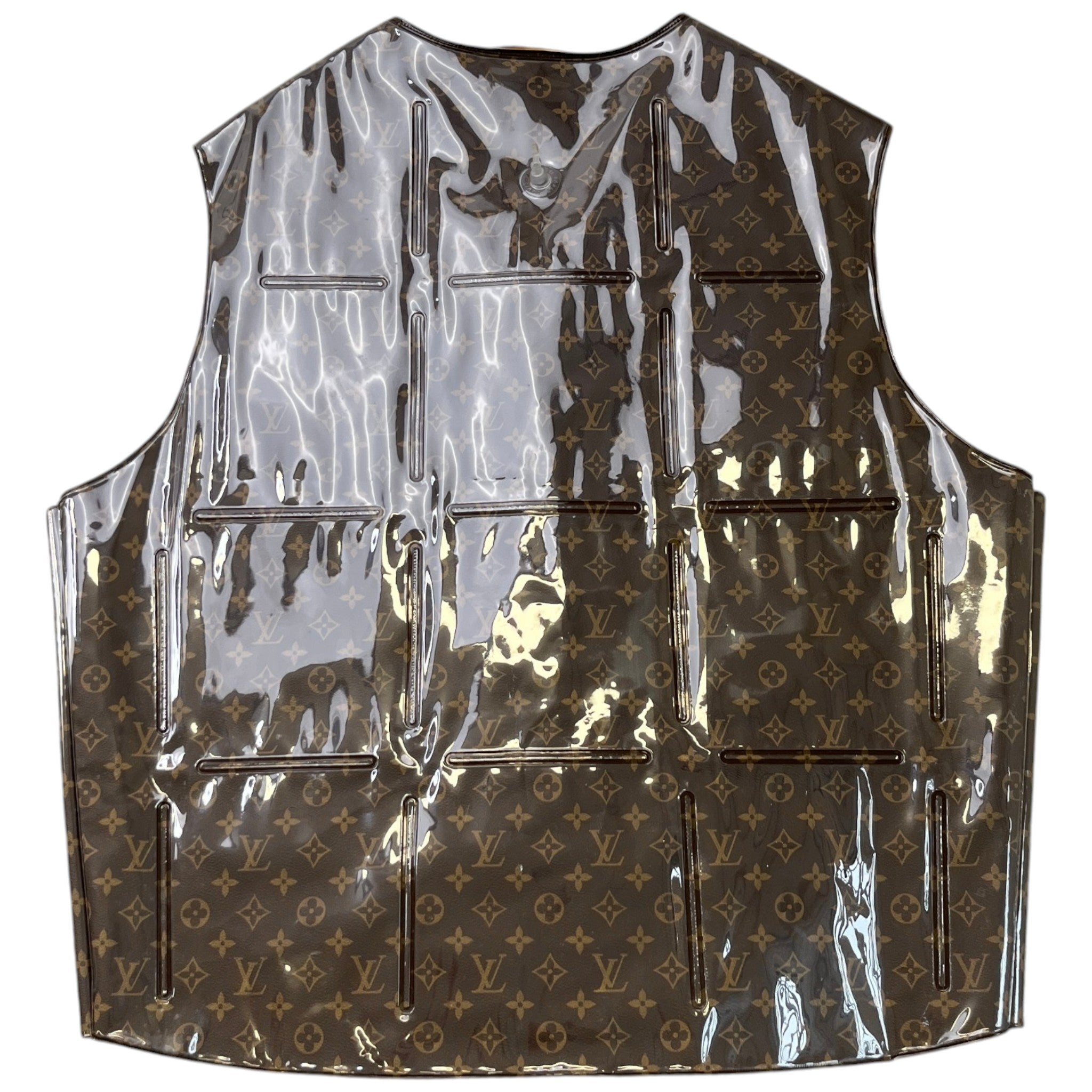 Men's Inflatable Monogram Vest Gilet Brown Size IT 48 / M