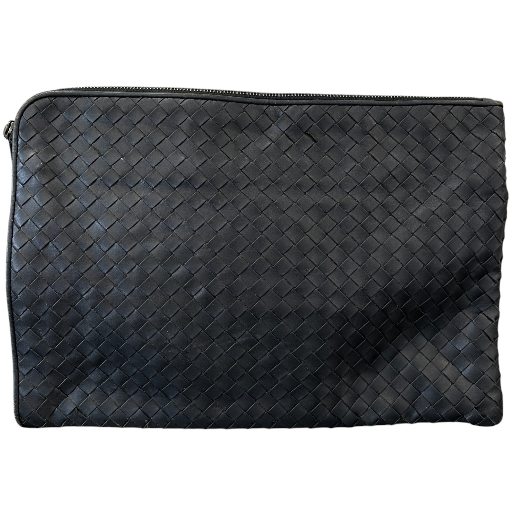 Women's Intrecciato Clutch Bag Charcoal