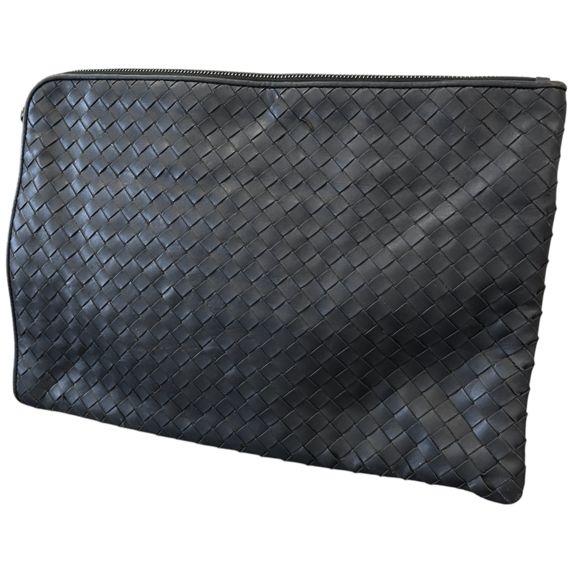 Women's Intrecciato Clutch Bag Charcoal