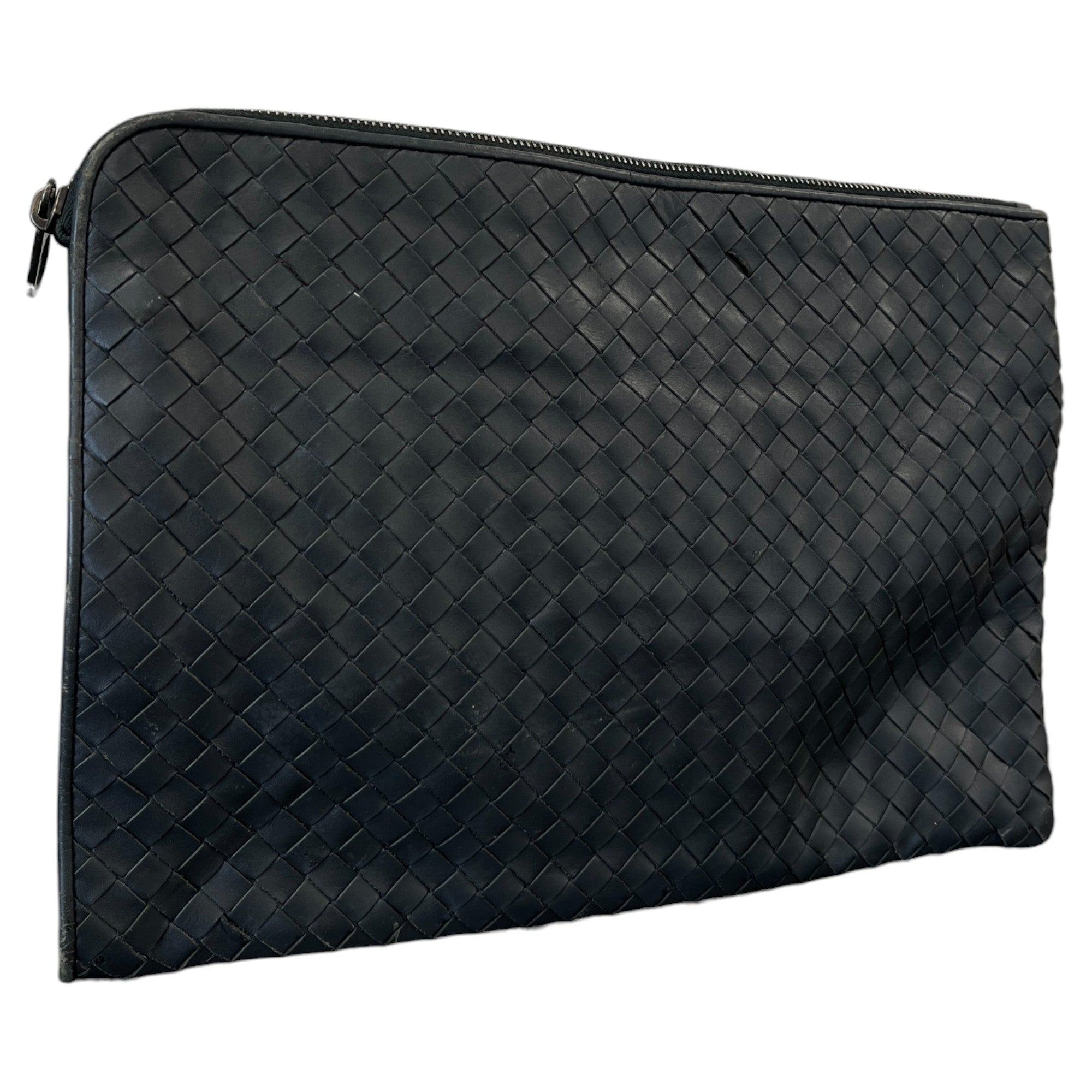 Women's Intrecciato Clutch Bag Charcoal