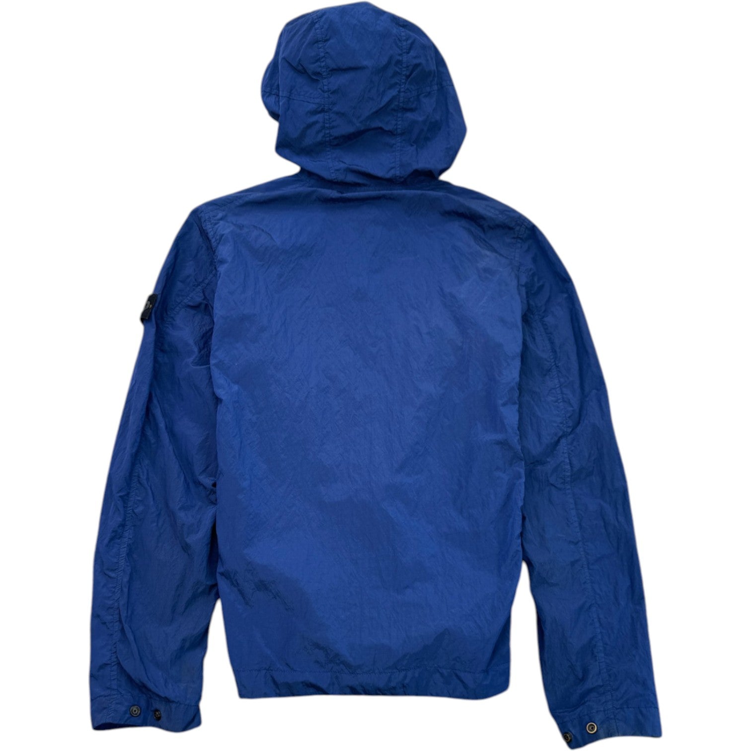 Men's Crinkle Reps Applique Logo Windbreaker Blue Size Age 14