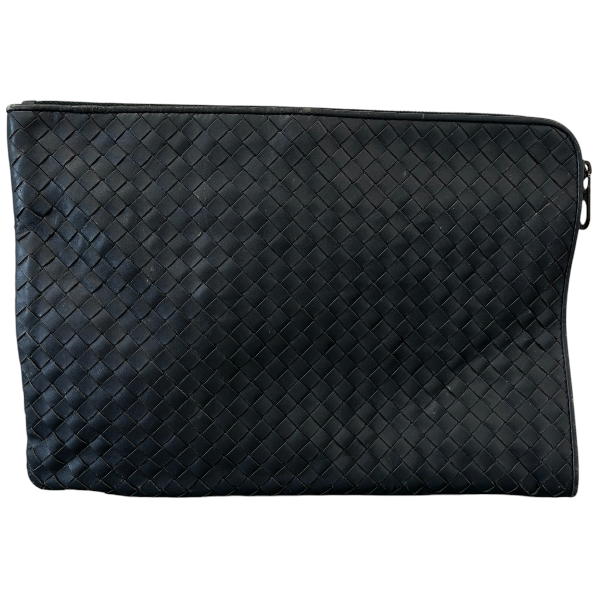 Women's Intrecciato Clutch Bag Charcoal