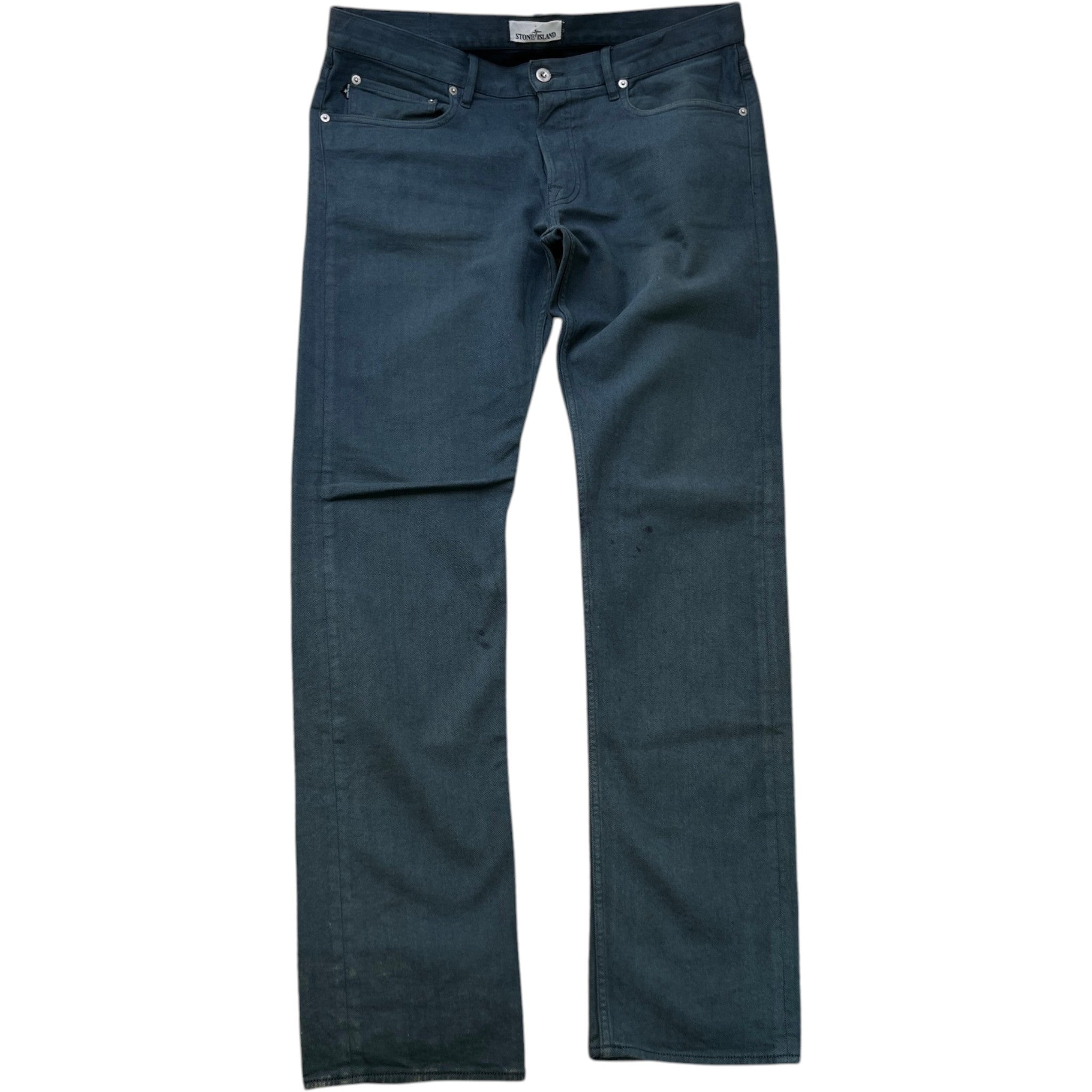 Men's Applique Logo Jeans Blue Size Waist 34"