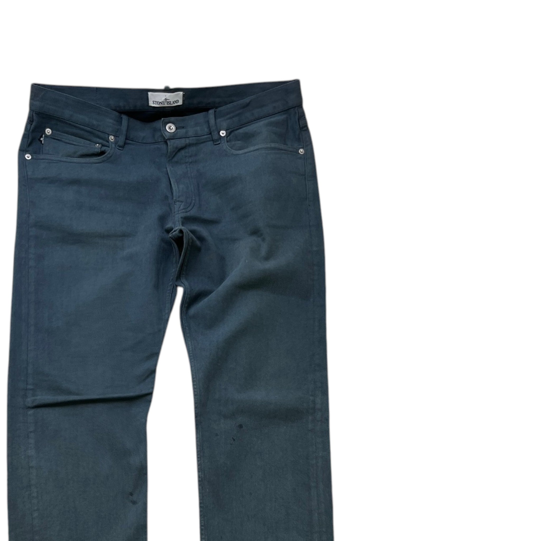 Men's Applique Logo Jeans Blue Size Waist 34"