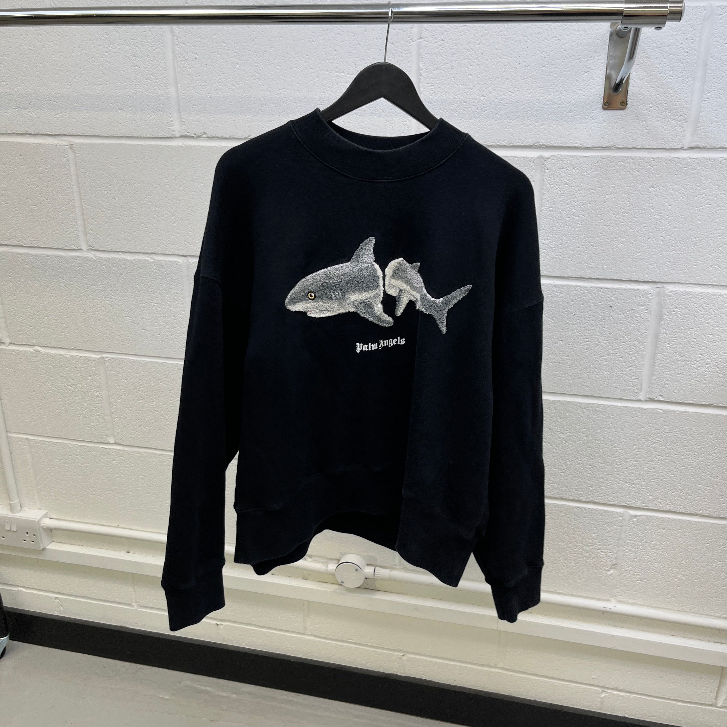 Men's Shark Logo Sweatshirt Black Size S
