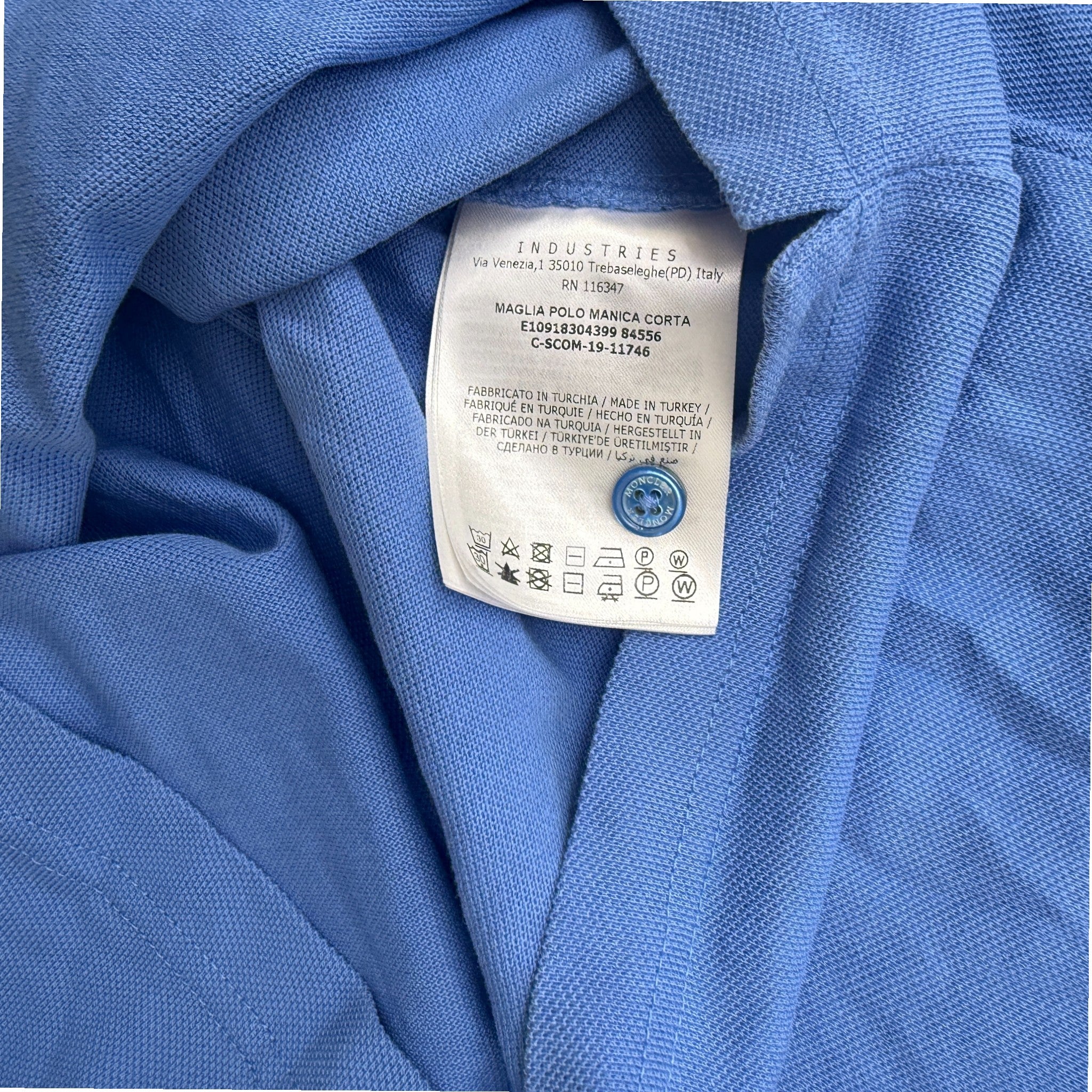 Men's Maglia Polo Shirt Blue Size L