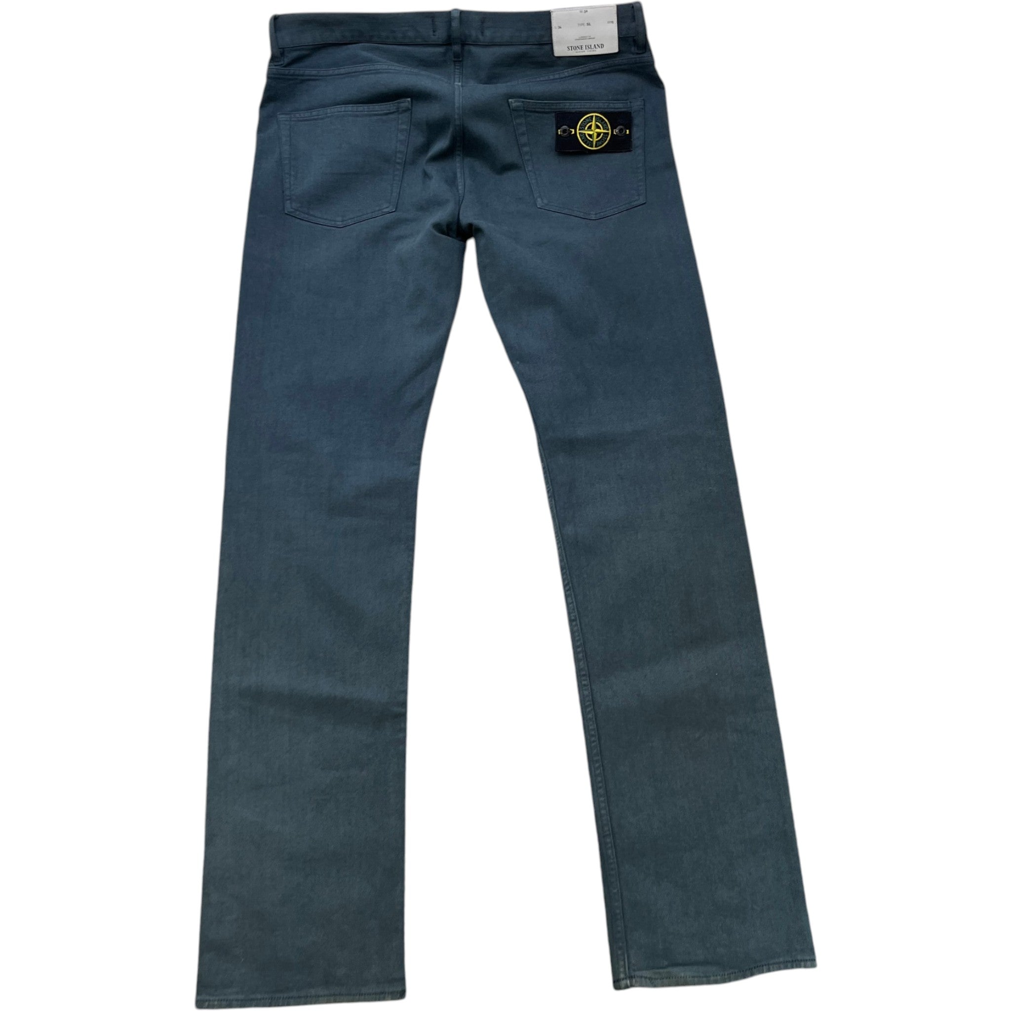 Men's Applique Logo Jeans Blue Size Waist 34"