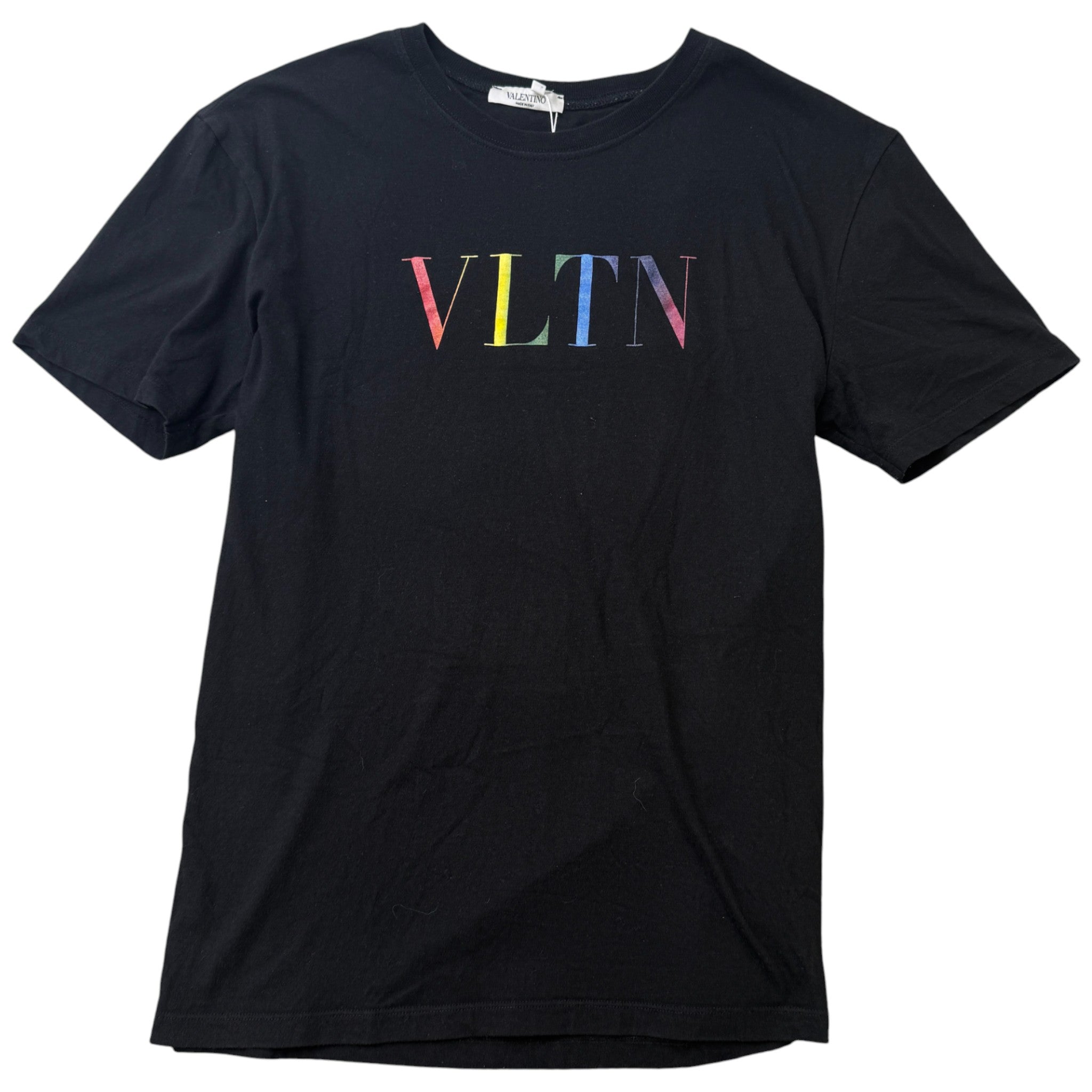 Men's Vltn Rainbow Logo T-Shirt Black Size L