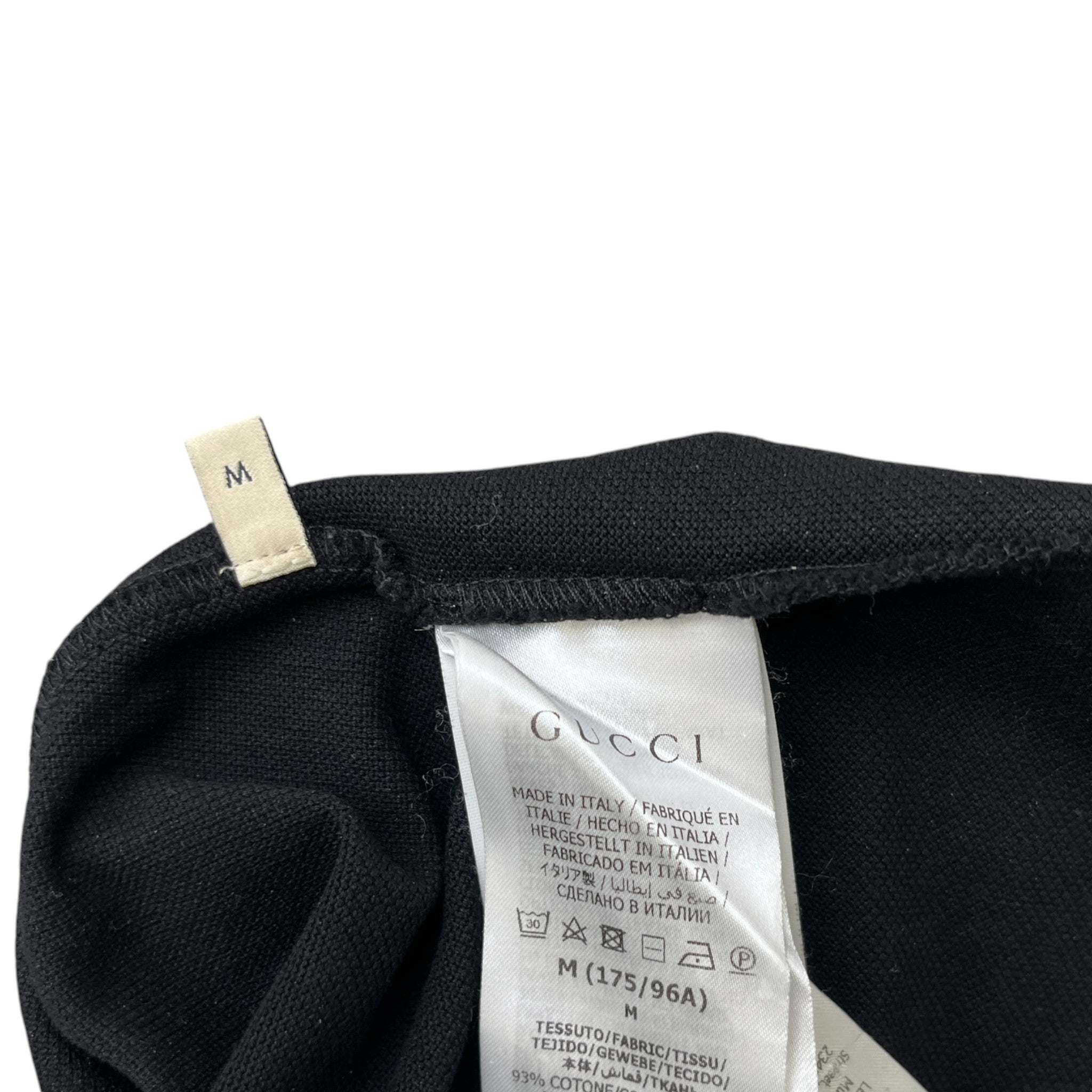 Men's Piquet Web Collar Polo Shirt Black Size M