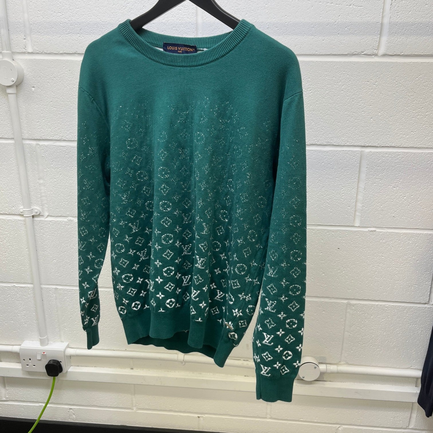 Men's Monogram Gradient Sweatshirt Green Size L