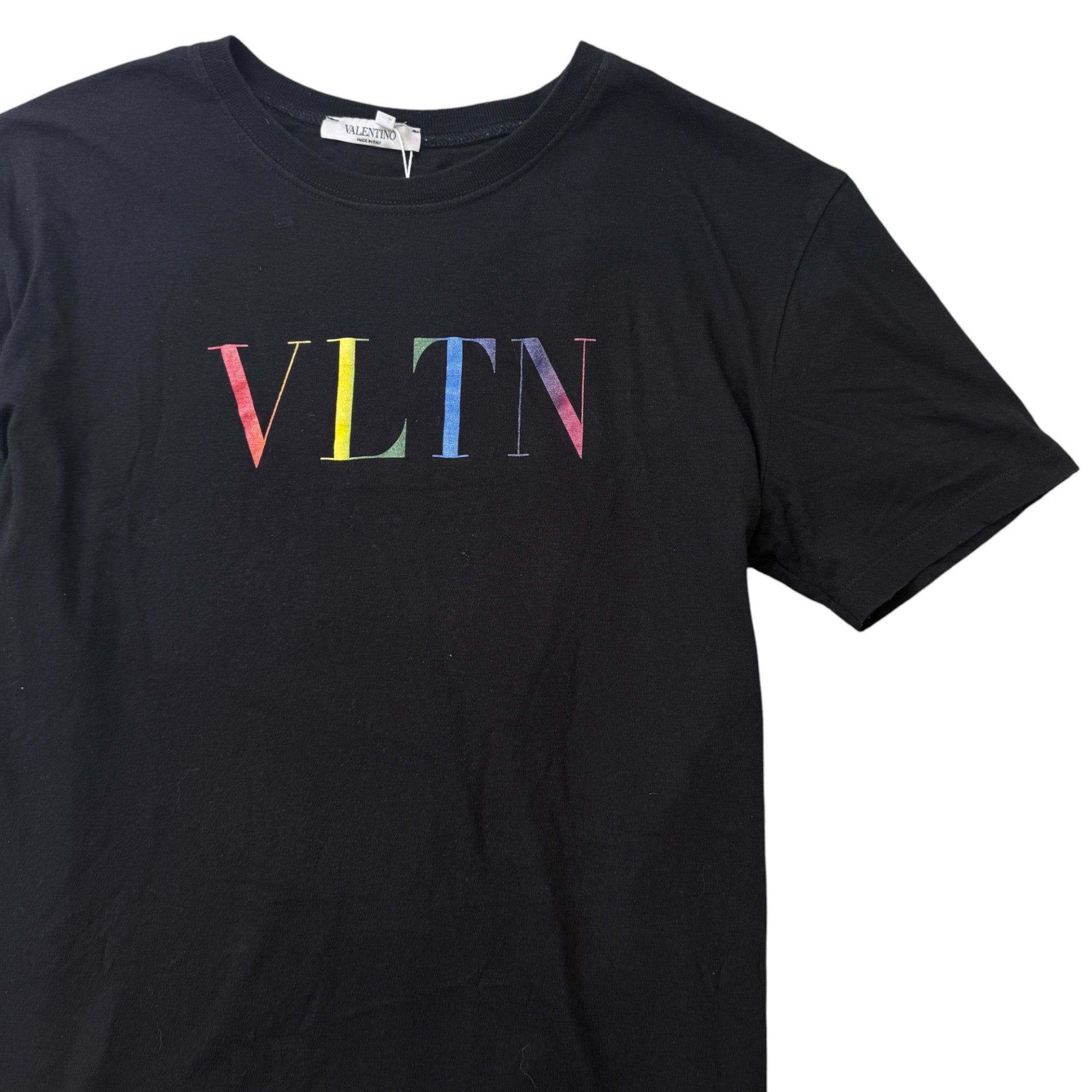 Men's Vltn Rainbow Logo T-Shirt Black Size L