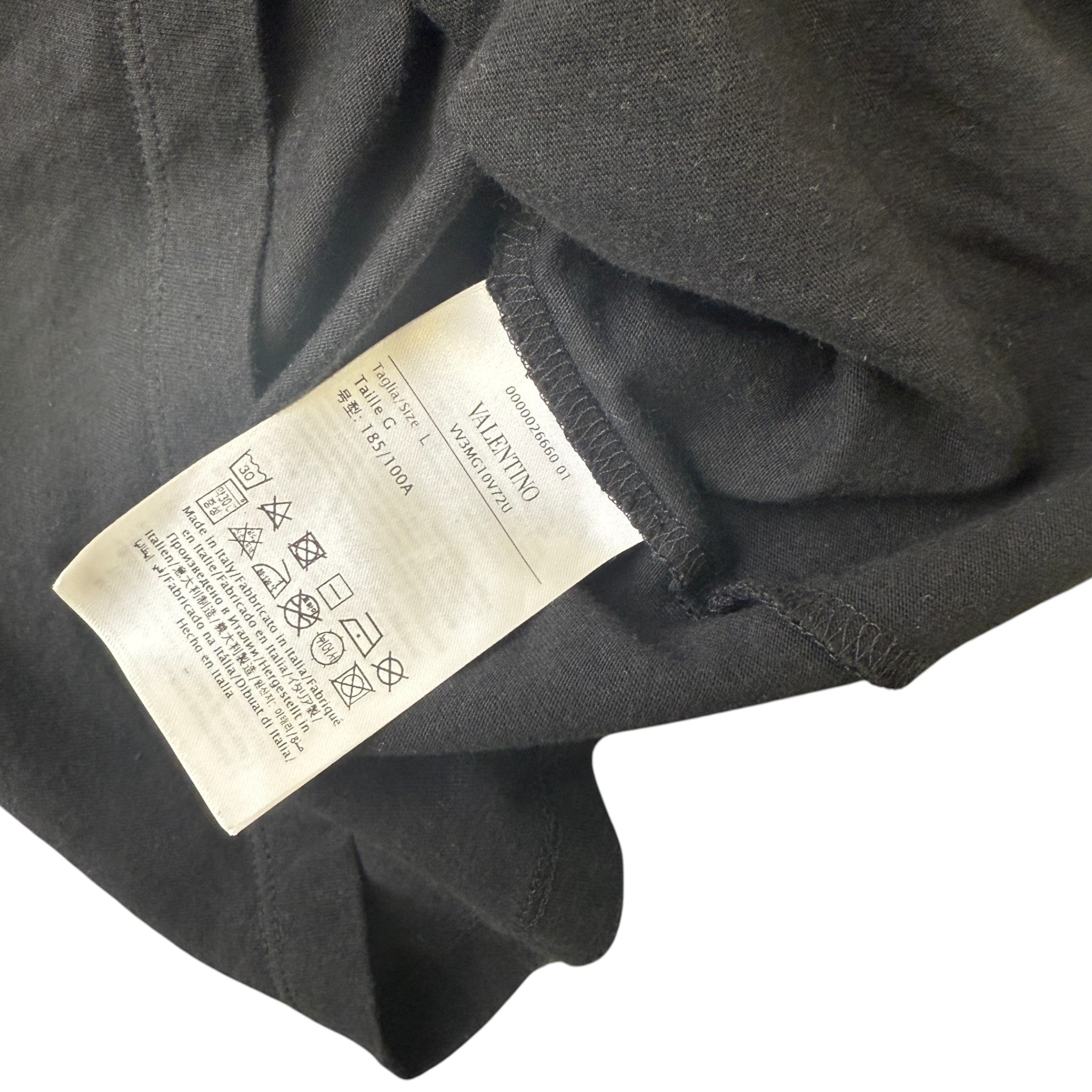 Men's Vltn Rainbow Logo T-Shirt Black Size L