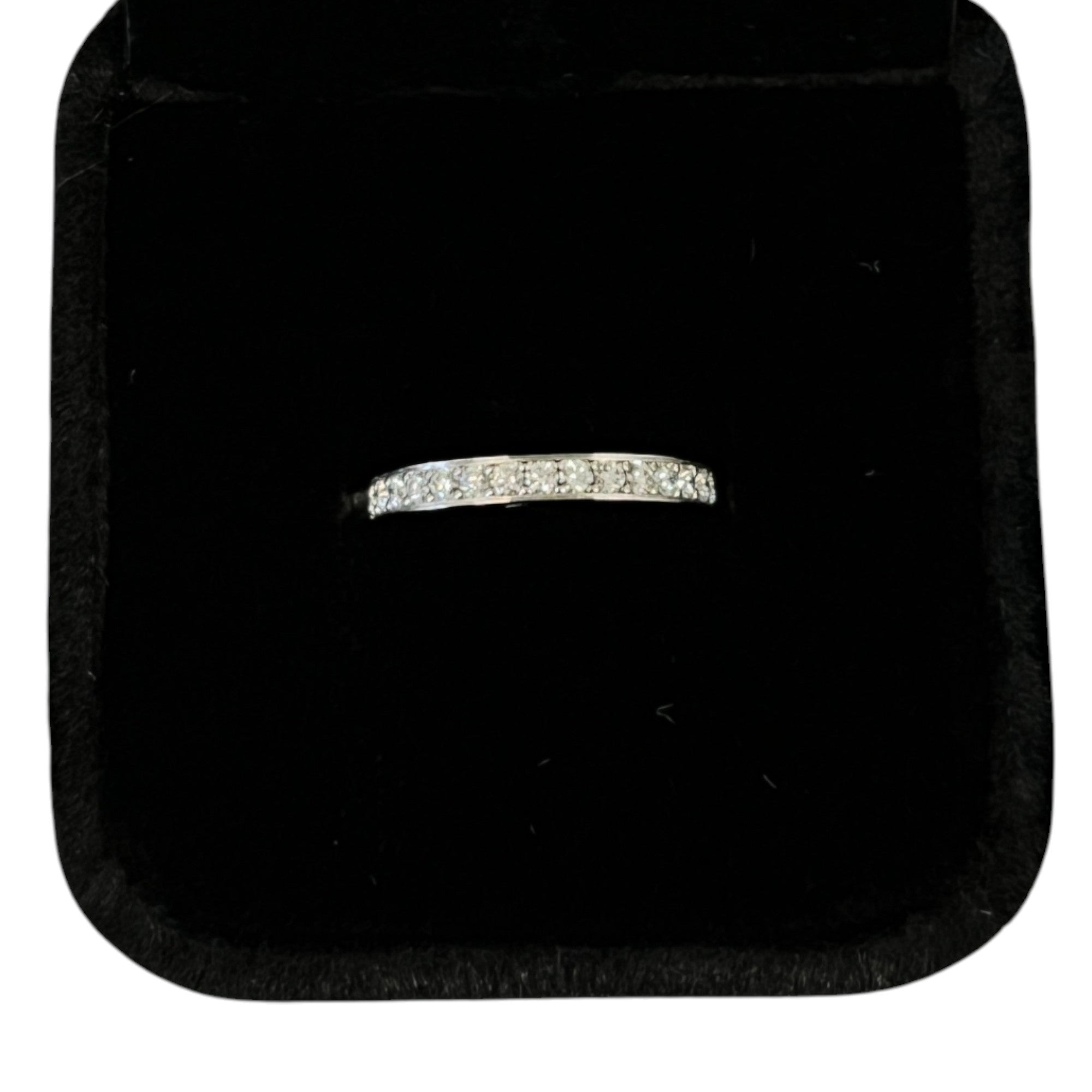 Women's Half Eternity Size 46 Ring White Size S