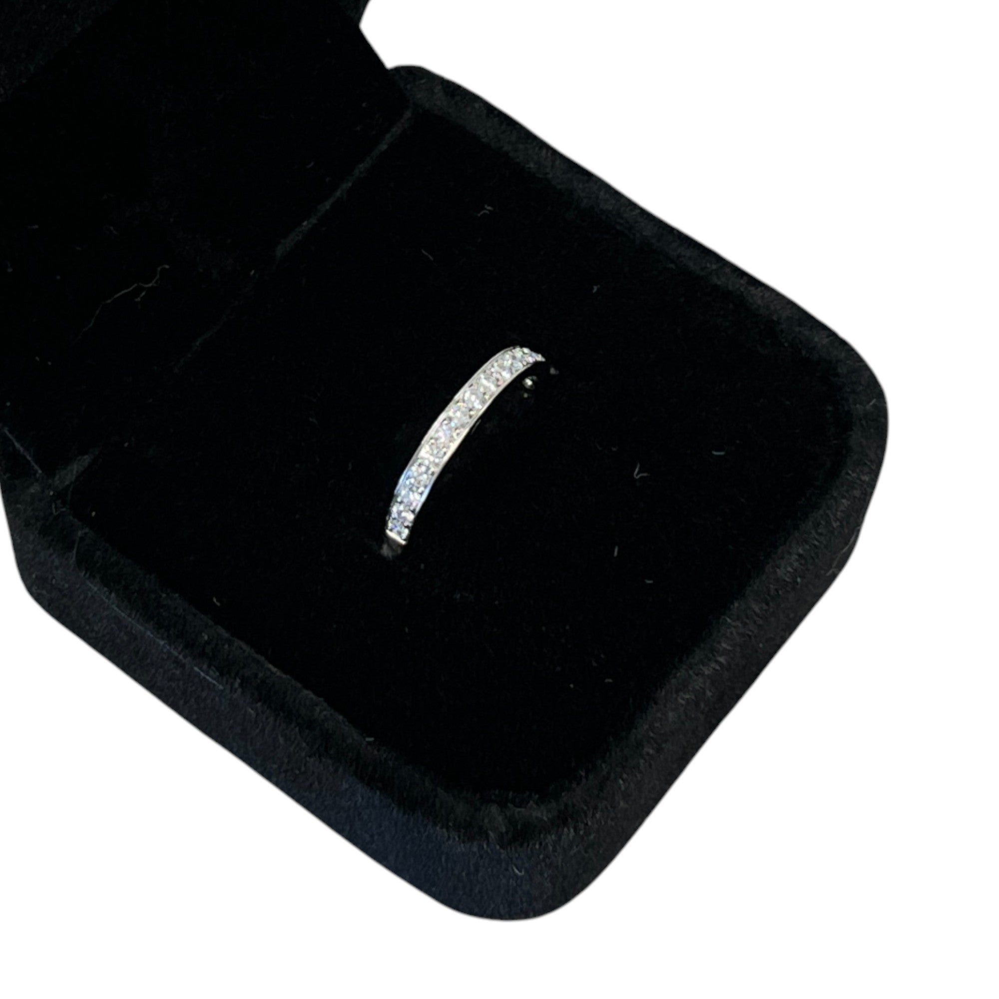 Women's Half Eternity Size 46 Ring White Size S