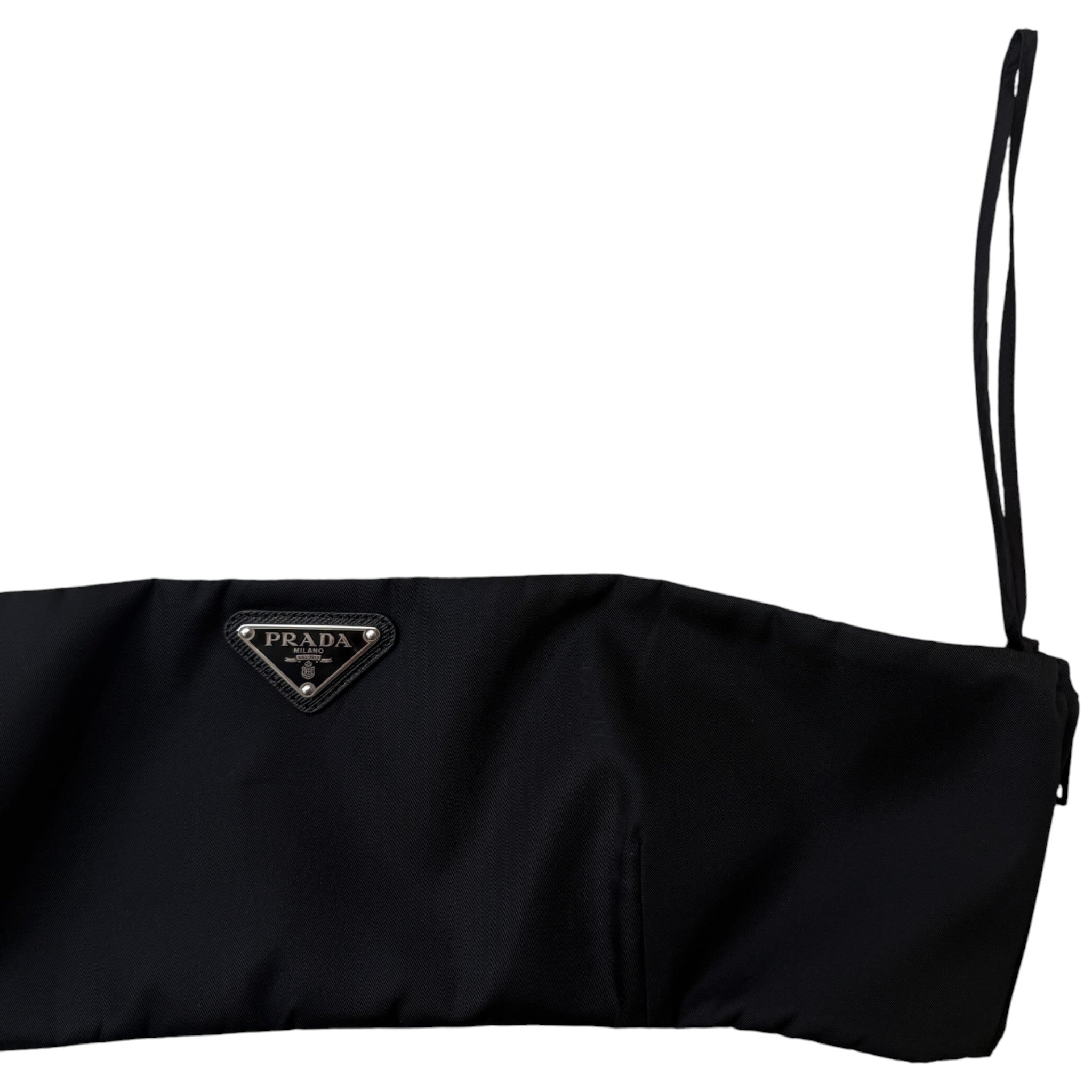 Women's Plaque Logo Crop Top Black Size IT 44 / UK XS