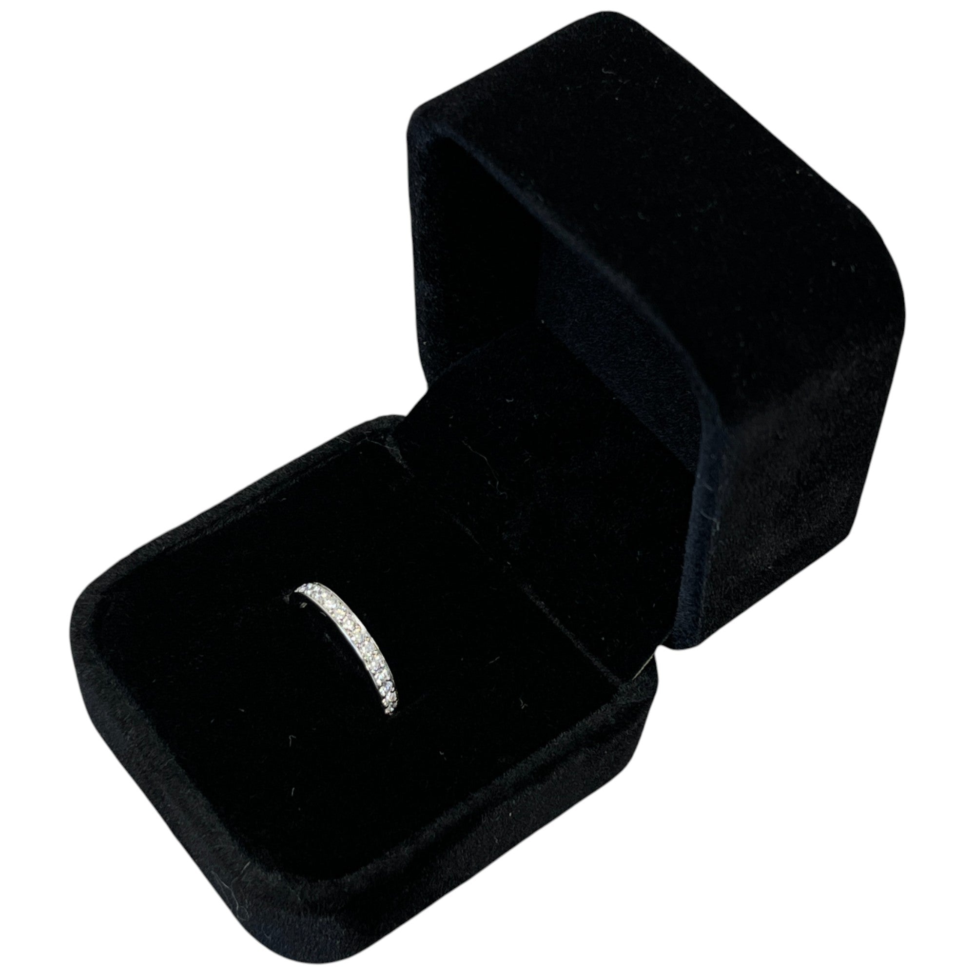 Women's Half Eternity Size 46 Ring White Size S