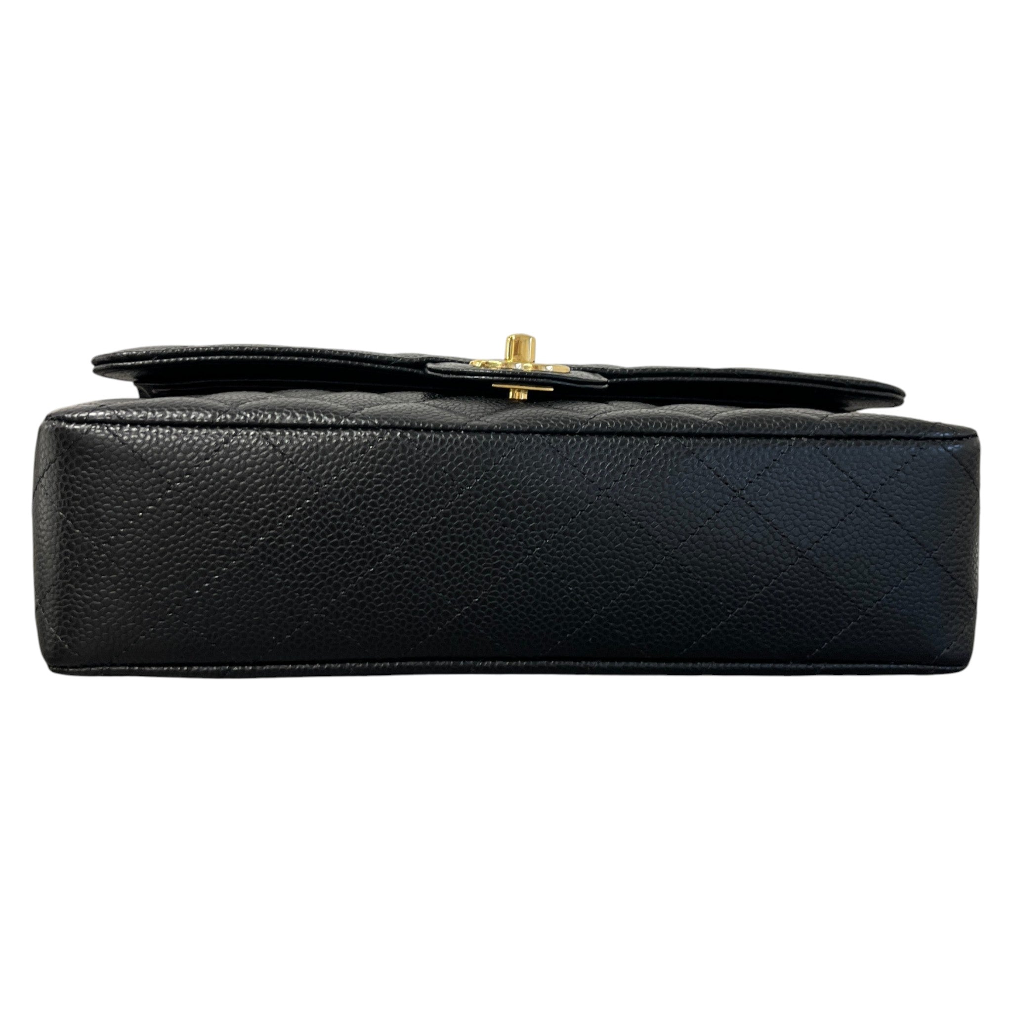 Women's Small Classic Double Flap Caviar Bag Black