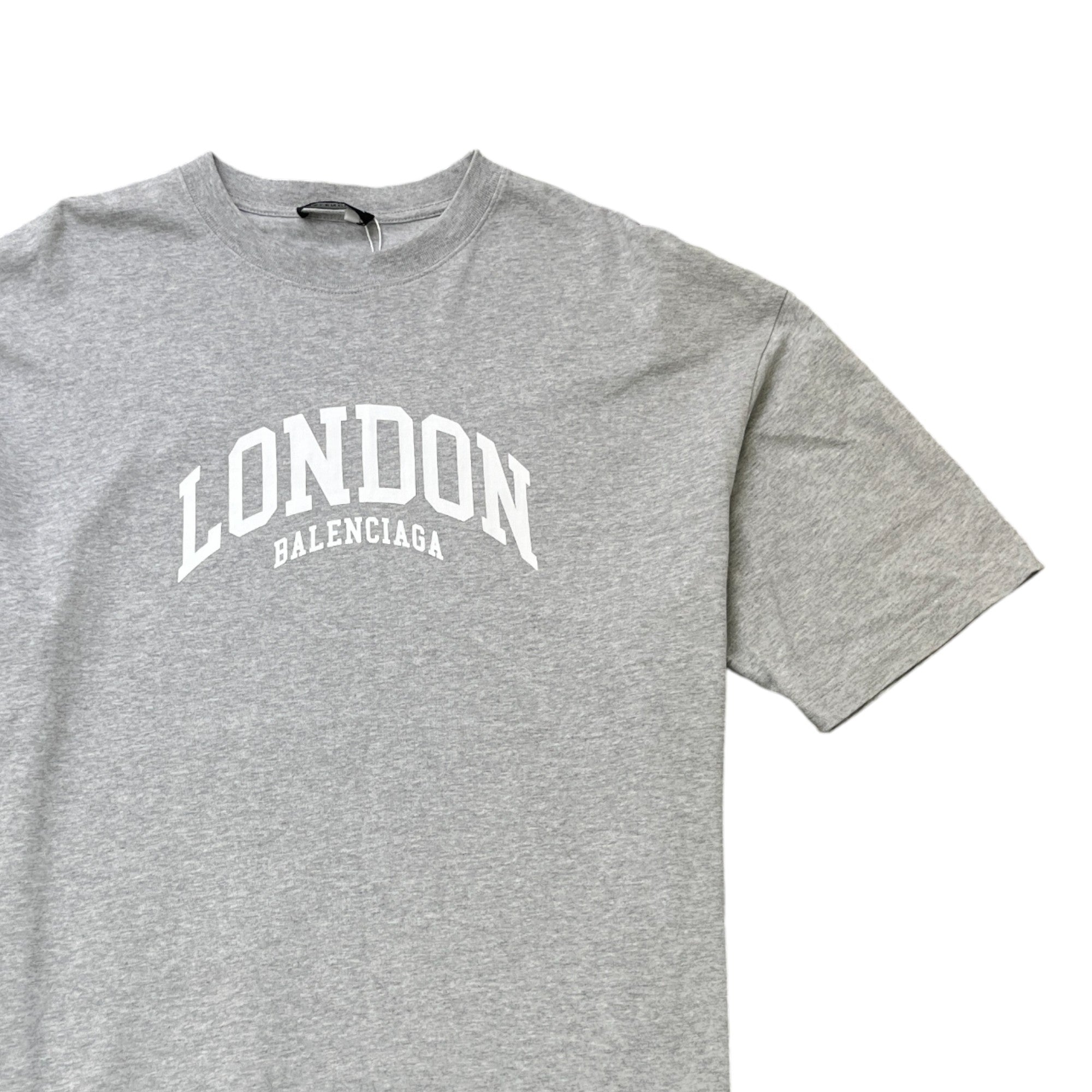 Men's Cities London Logo Print T-Shirt Grey Size M