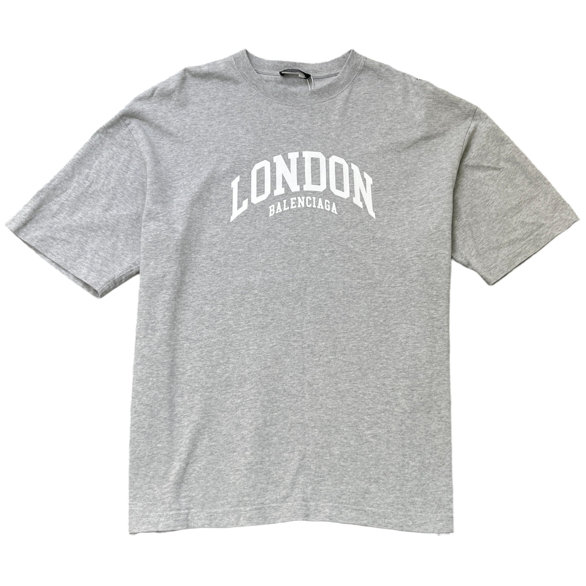 Men's Cities London Logo Print T-Shirt Grey Size M