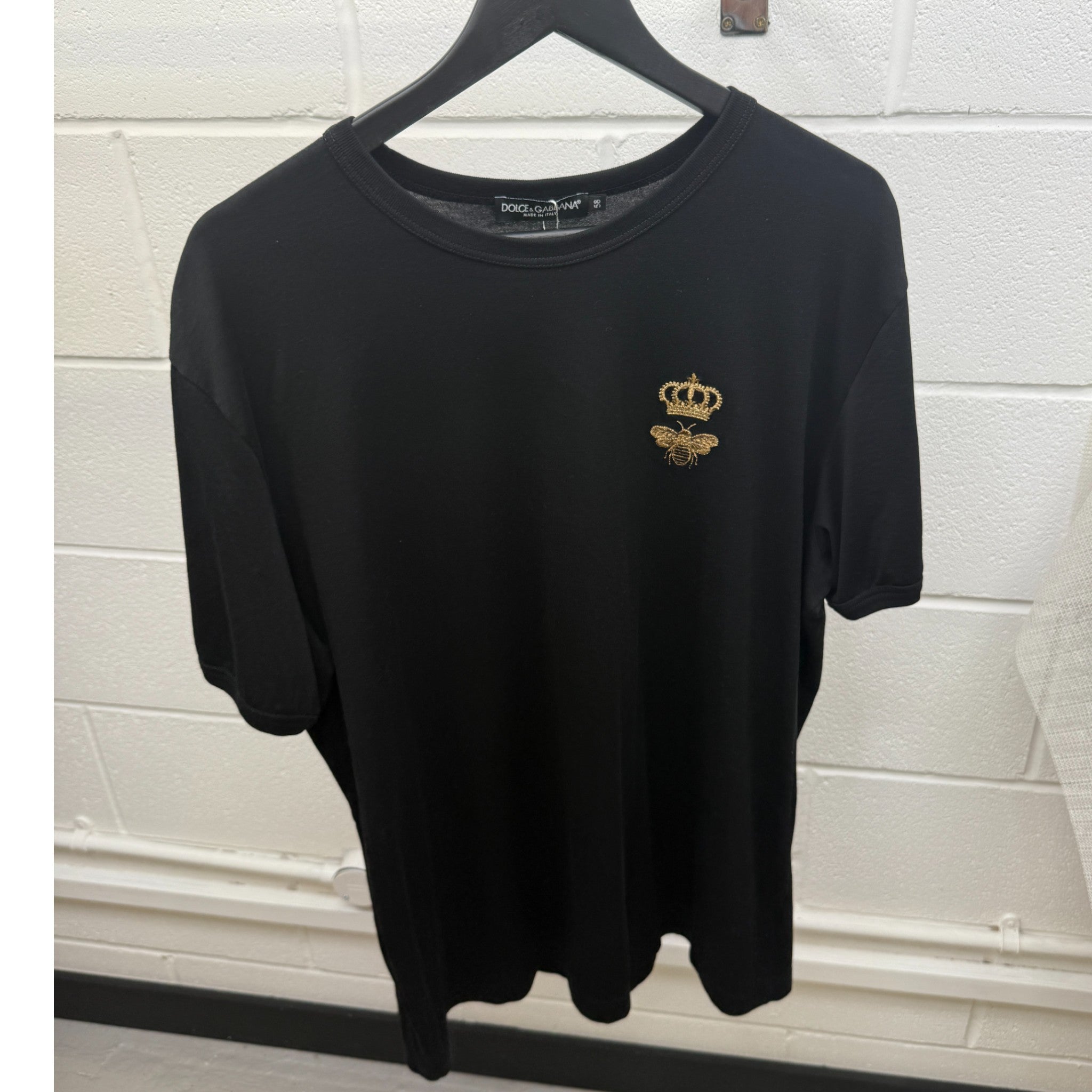 Men's Bee Crown Logo T-Shirt Black Size XXXL