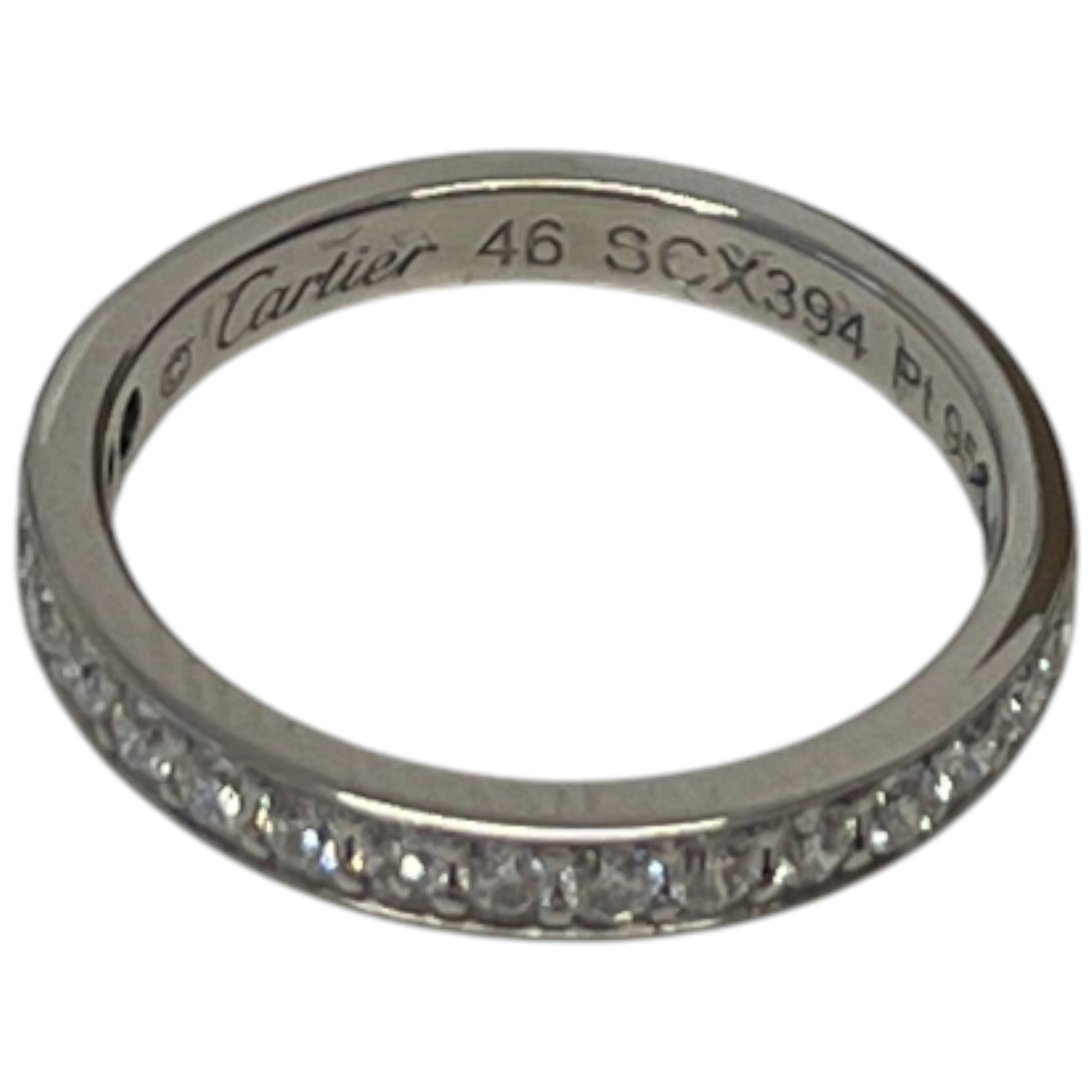 Women's Half Eternity Size 46 Ring White Size S