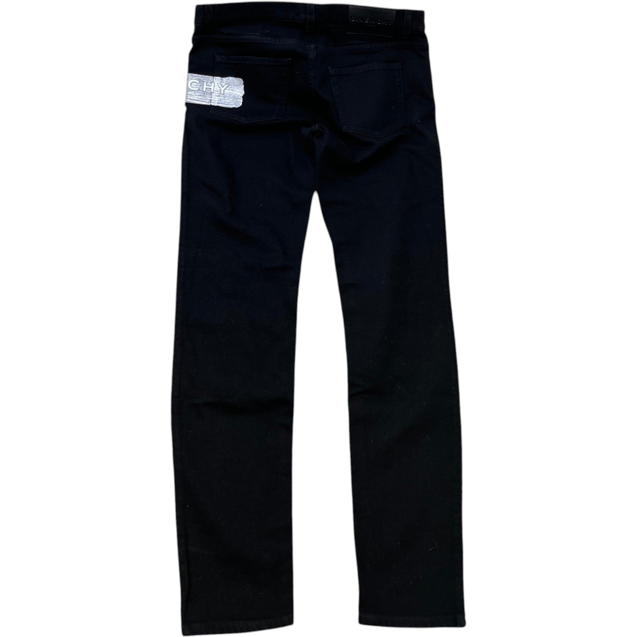 Men's Plaque Logo Jeans Black Size IT 48 / UK 32